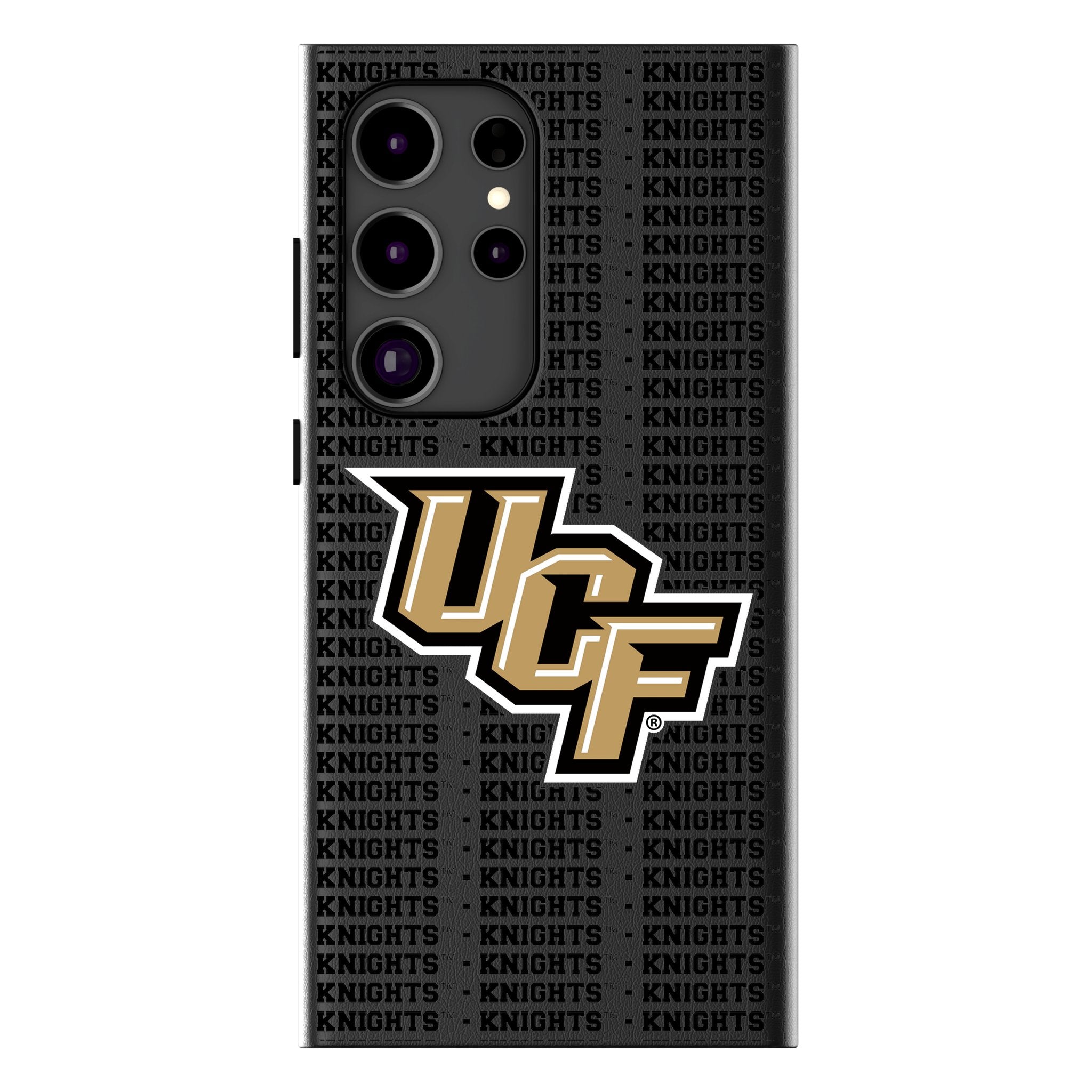 University of Central Florida Golden Knights Text Backdrop MagSafe Compatible Phone Case for Samsung Galaxy