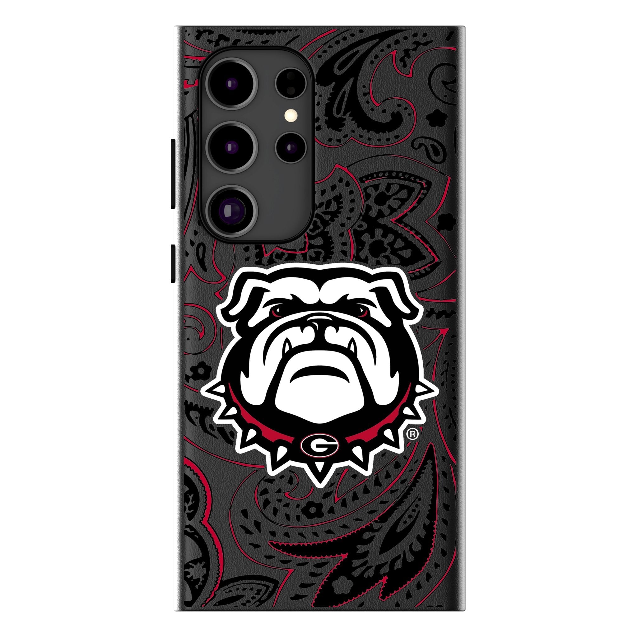 University of Georgia Bulldogs Uga Paisley MagSafe Compatible Phone Case for Samsung Galaxy 1
