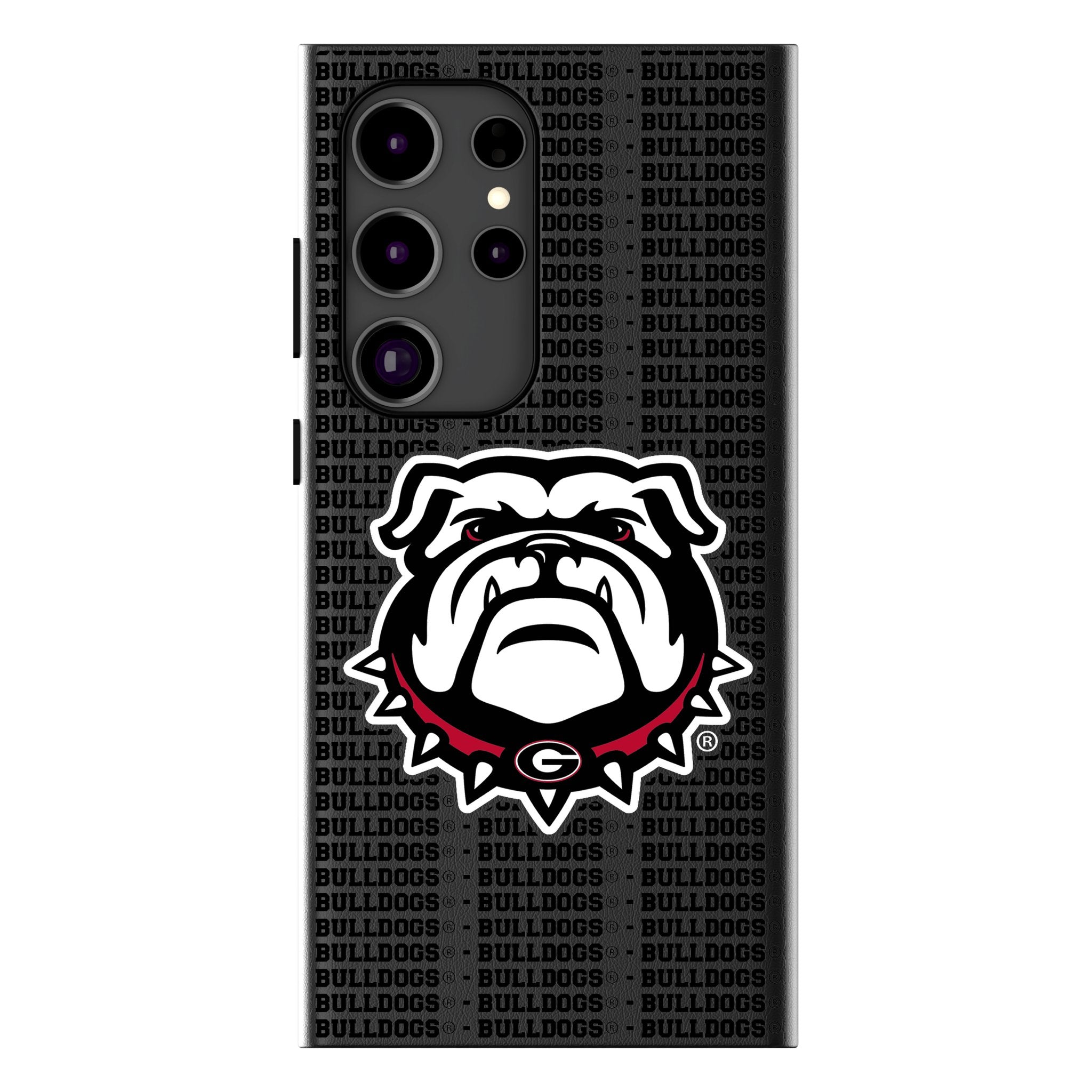 University of Georgia Bulldogs Uga Text Backdrop MagSafe Compatible Phone Case for Samsung Galaxy