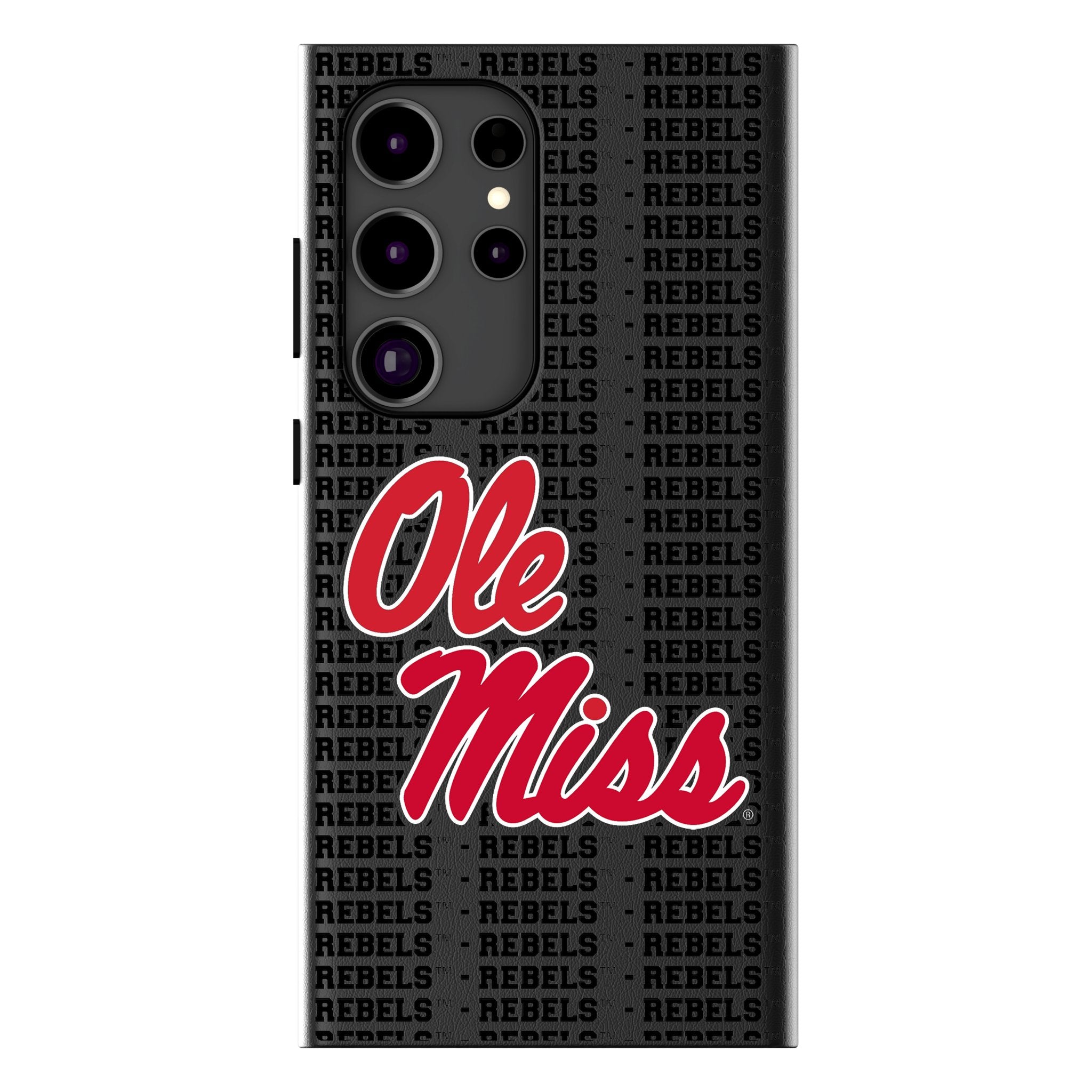 University of Mississippi Rebels Text Backdrop MagSafe Compatible Phone Case for Samsung Galaxy