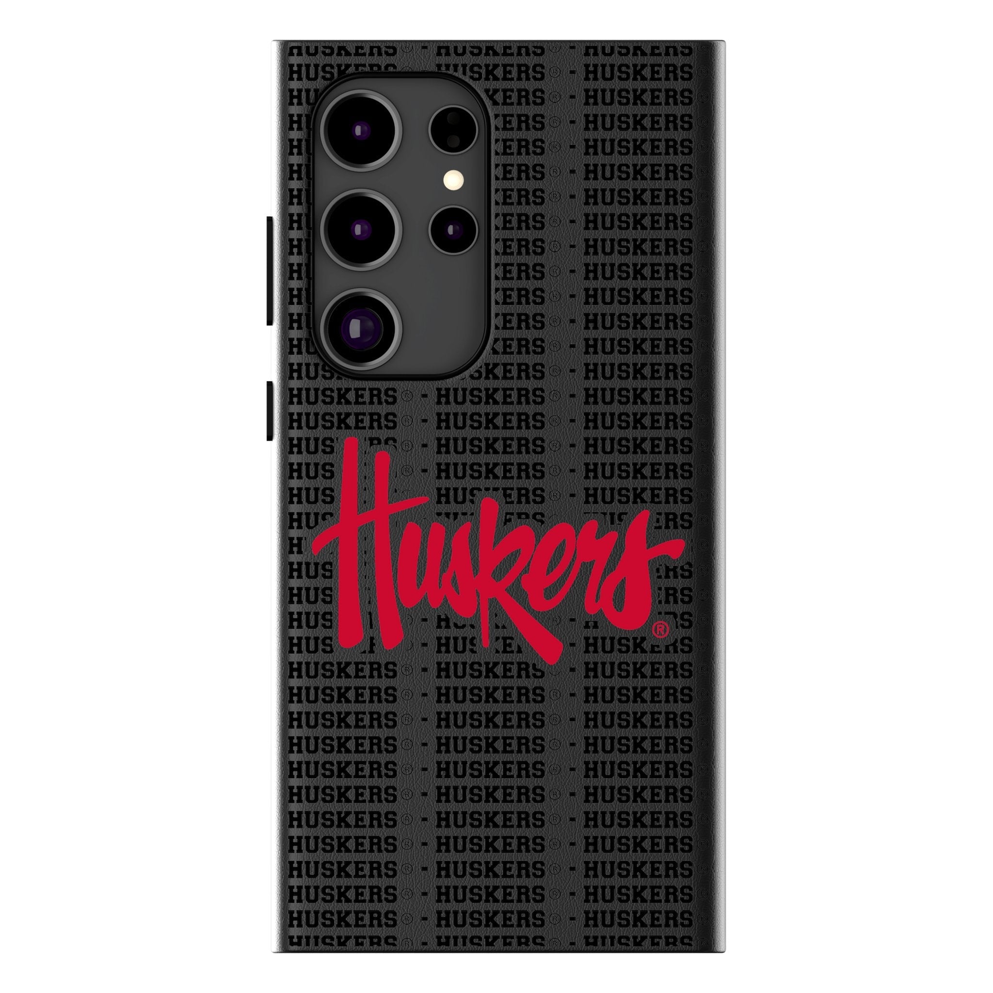 University of Nebraska Huskers Text Backdrop MagSafe Compatible Phone Case for Samsung Galaxy