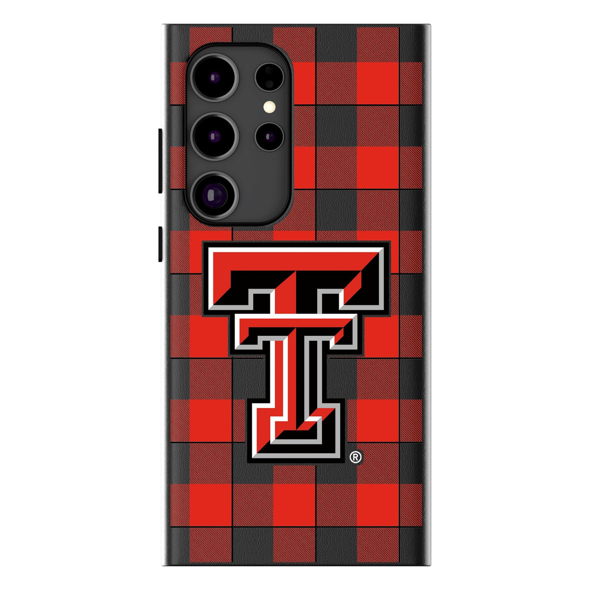 Texas Tech Red Raiders Plaid MagSafe Compatible Phone Case for Samsung Galaxy