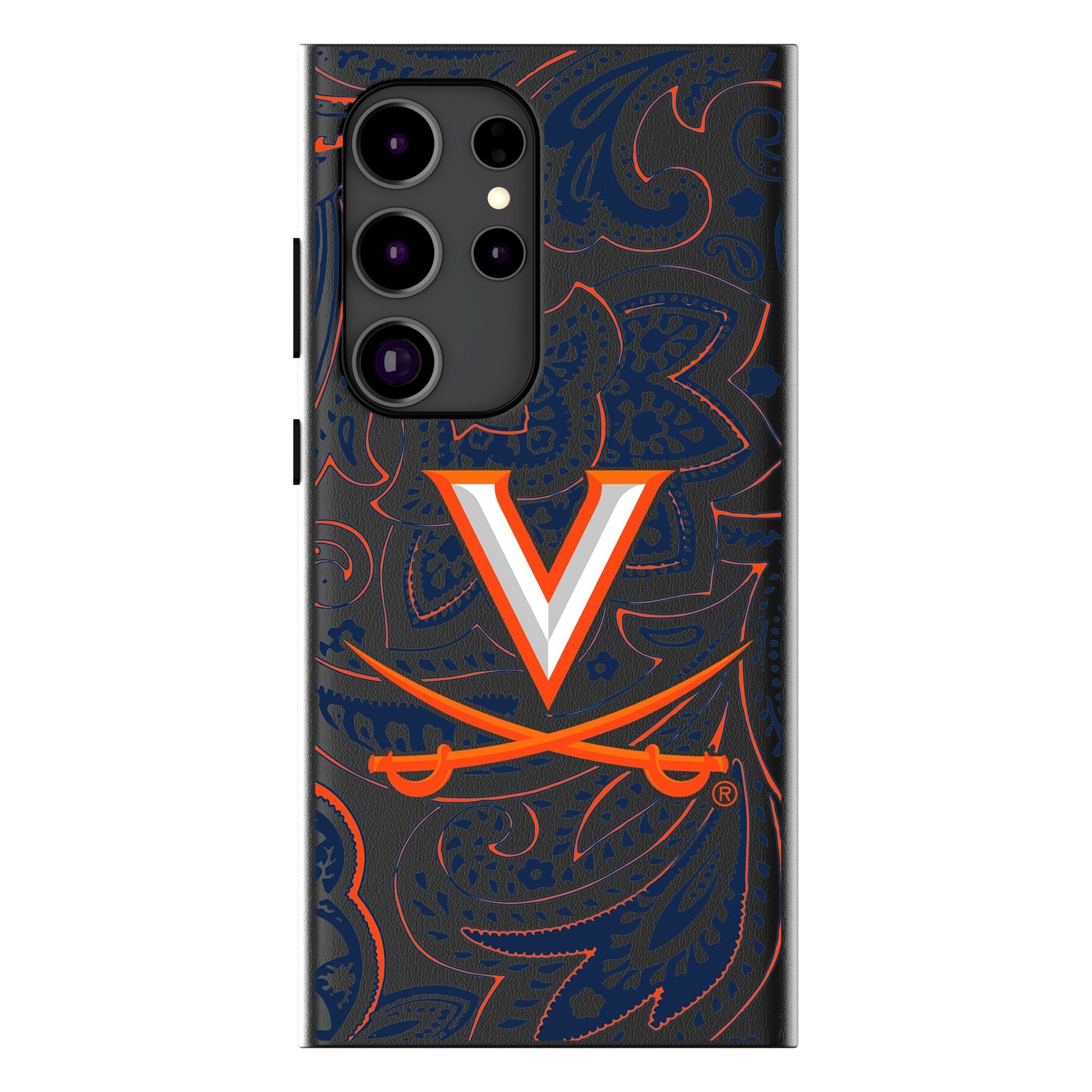University of Virginia Cavaliers Paisley MagSafe Compatible Phone Case for Samsung Galaxy