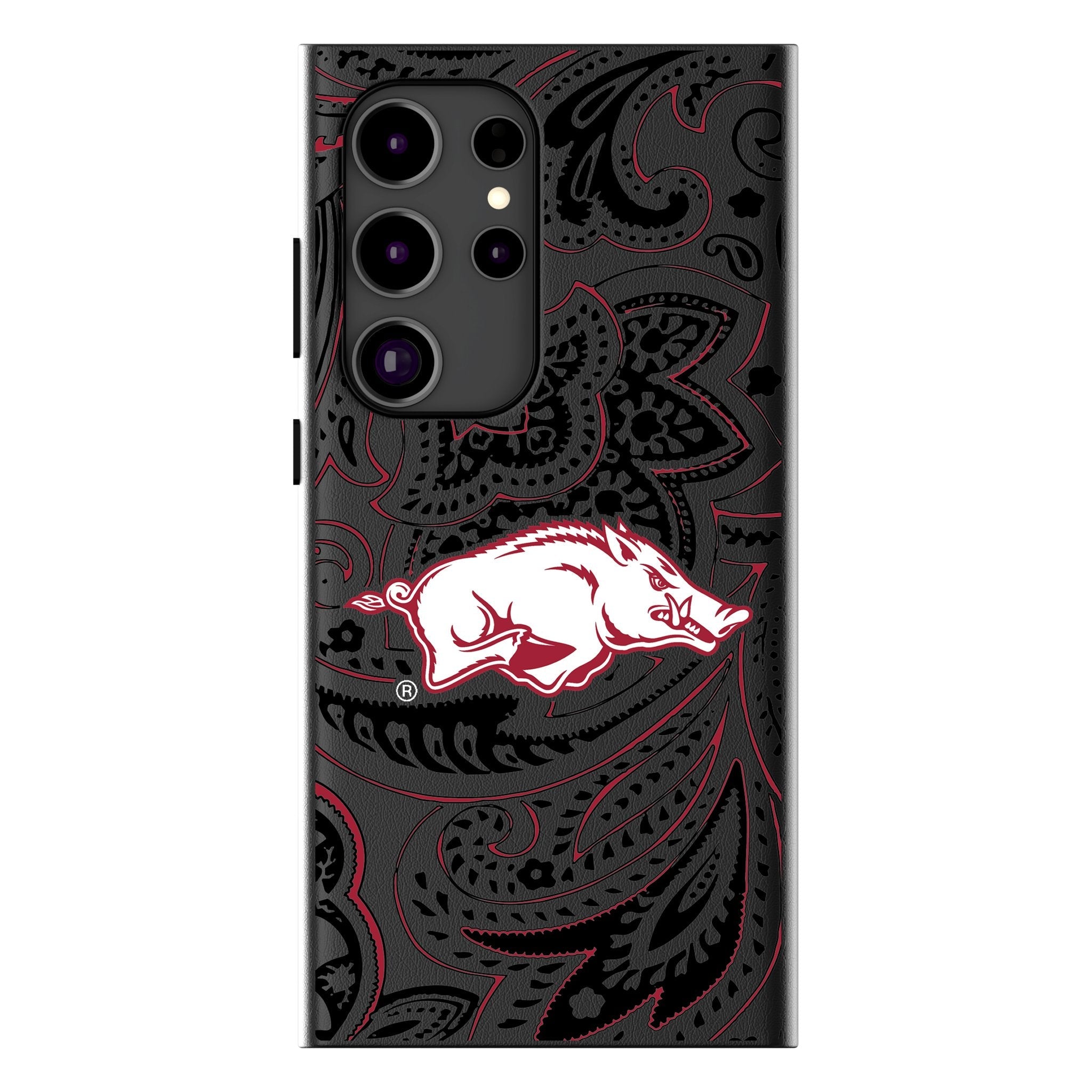 University of Arkansas Fayetteville Razorbacks Paisley MagSafe Compatible Phone Case for Samsung Galaxy