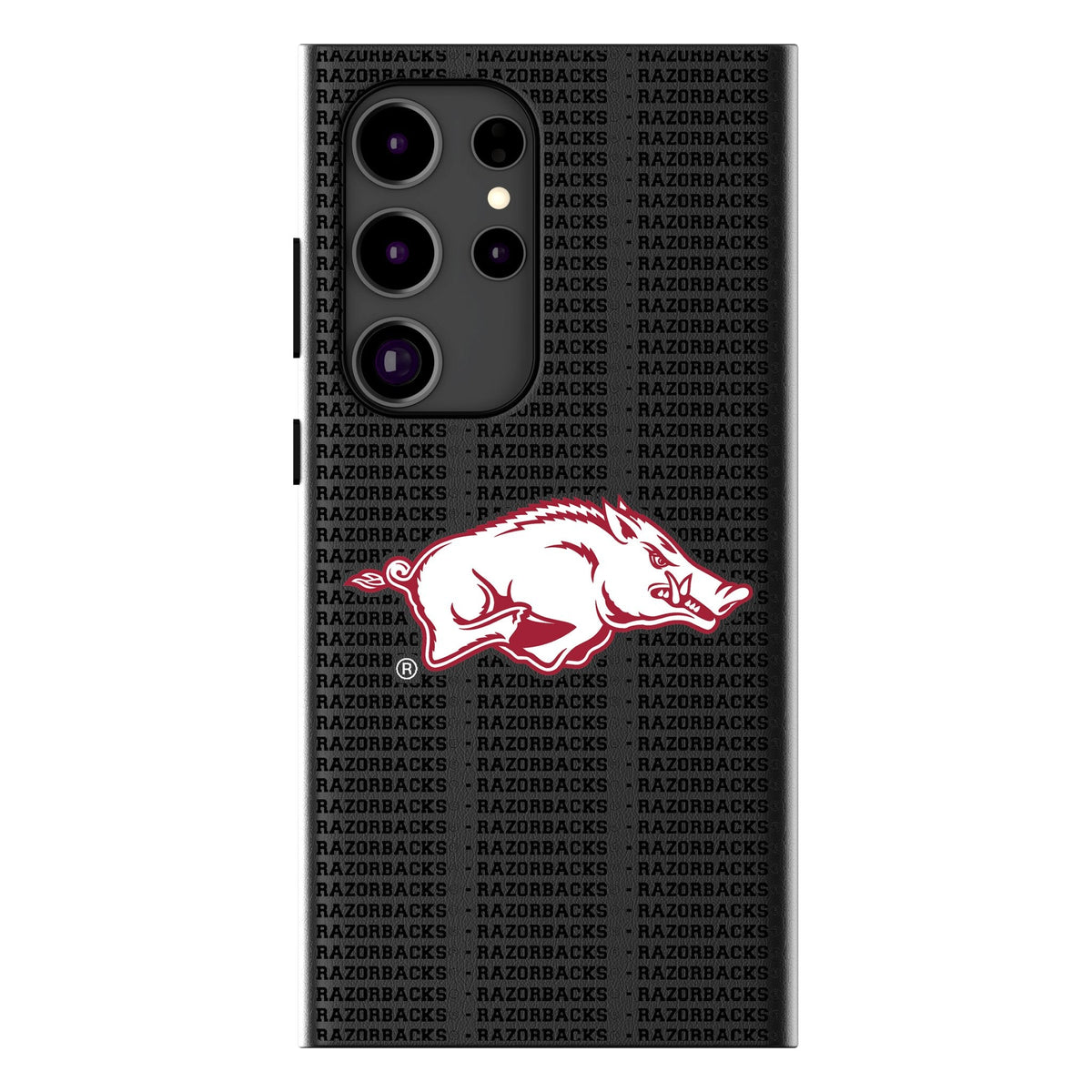 University of Arkansas Fayetteville Razorbacks Text Backdrop MagSafe Compatible Phone Case for Samsung Galaxy 1