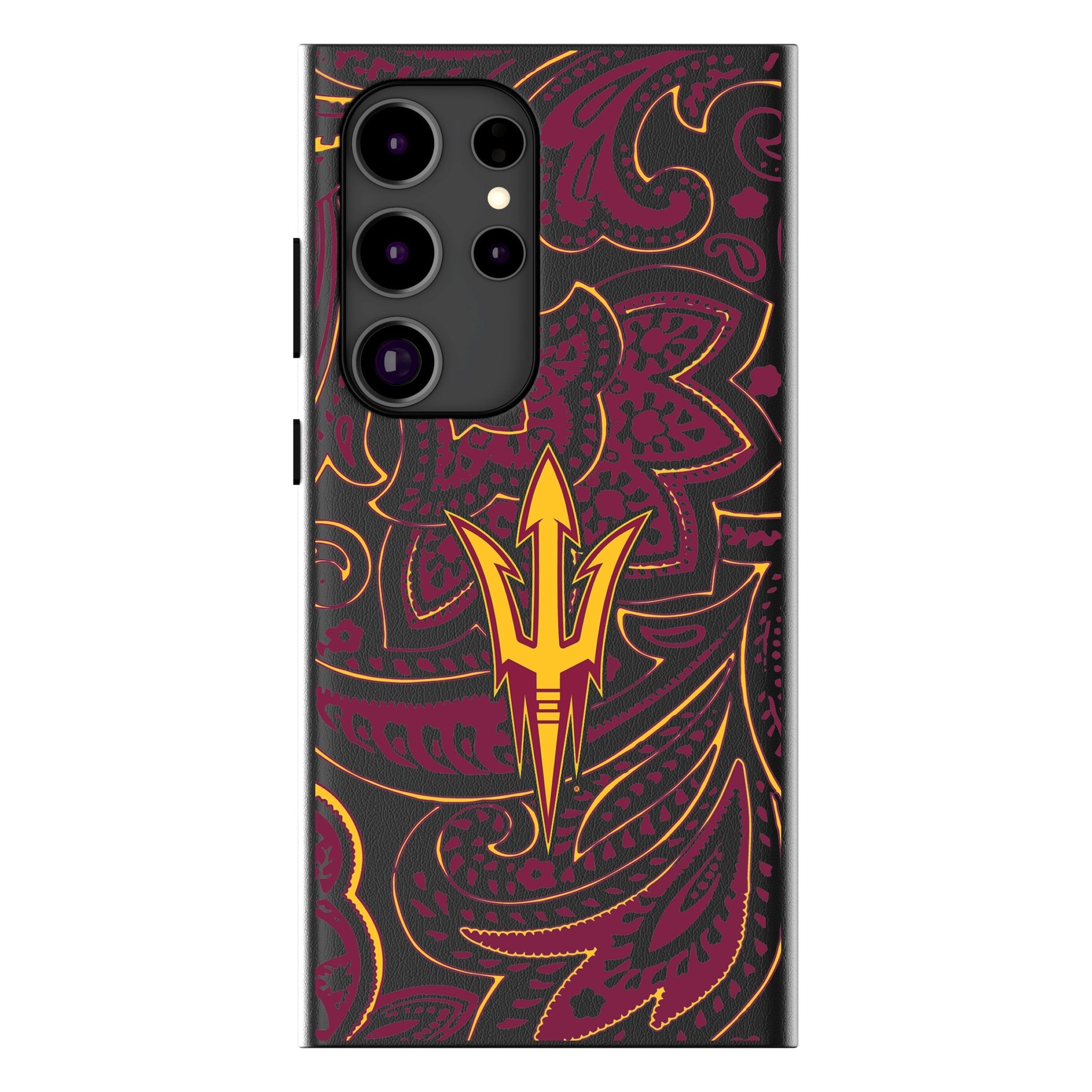 Arizona State University Sun Devils Paisley MagSafe Compatible Phone Case for Samsung Galaxy 1