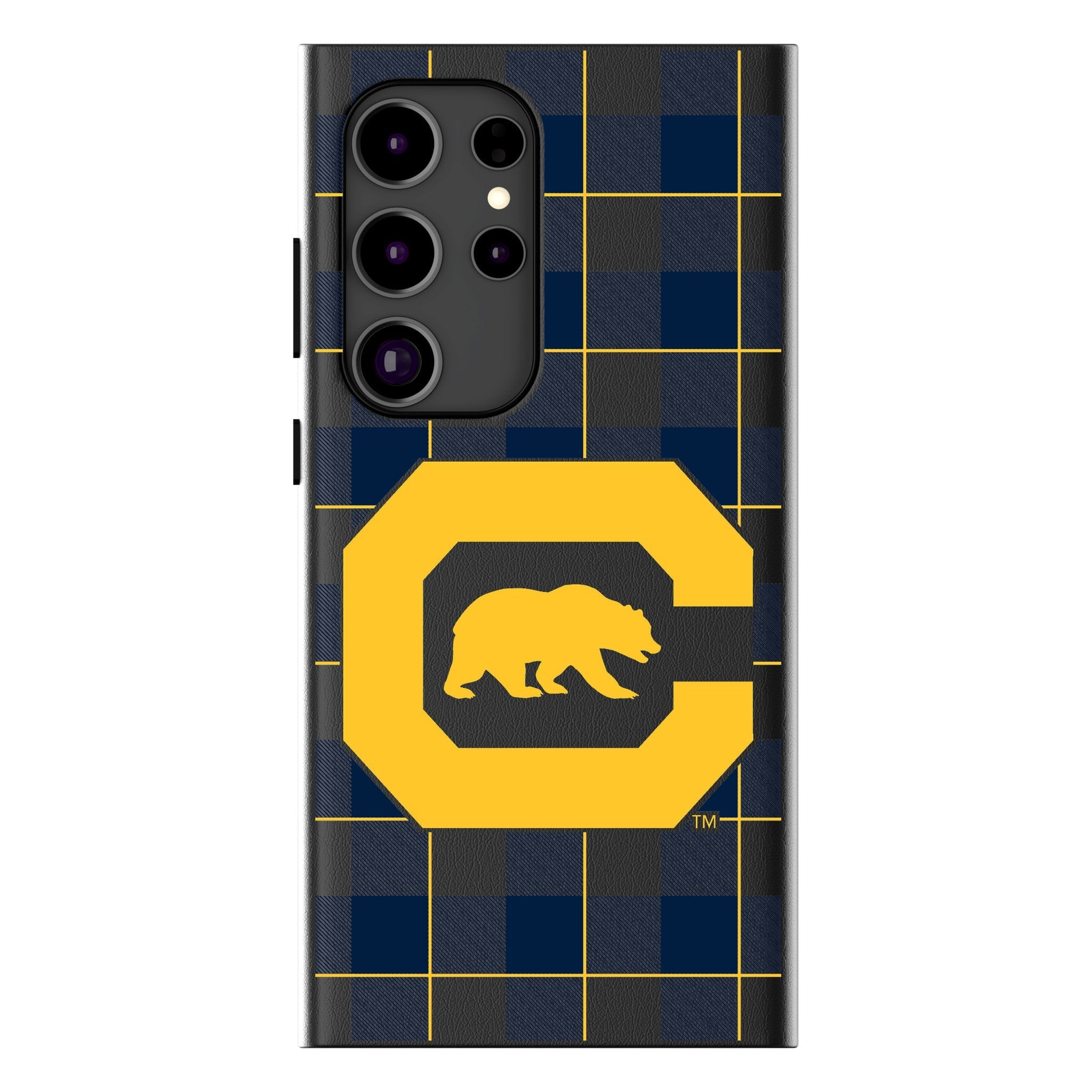 University of California Berkeley Golden Bears Plaid MagSafe Compatible Phone Case for Samsung Galaxy