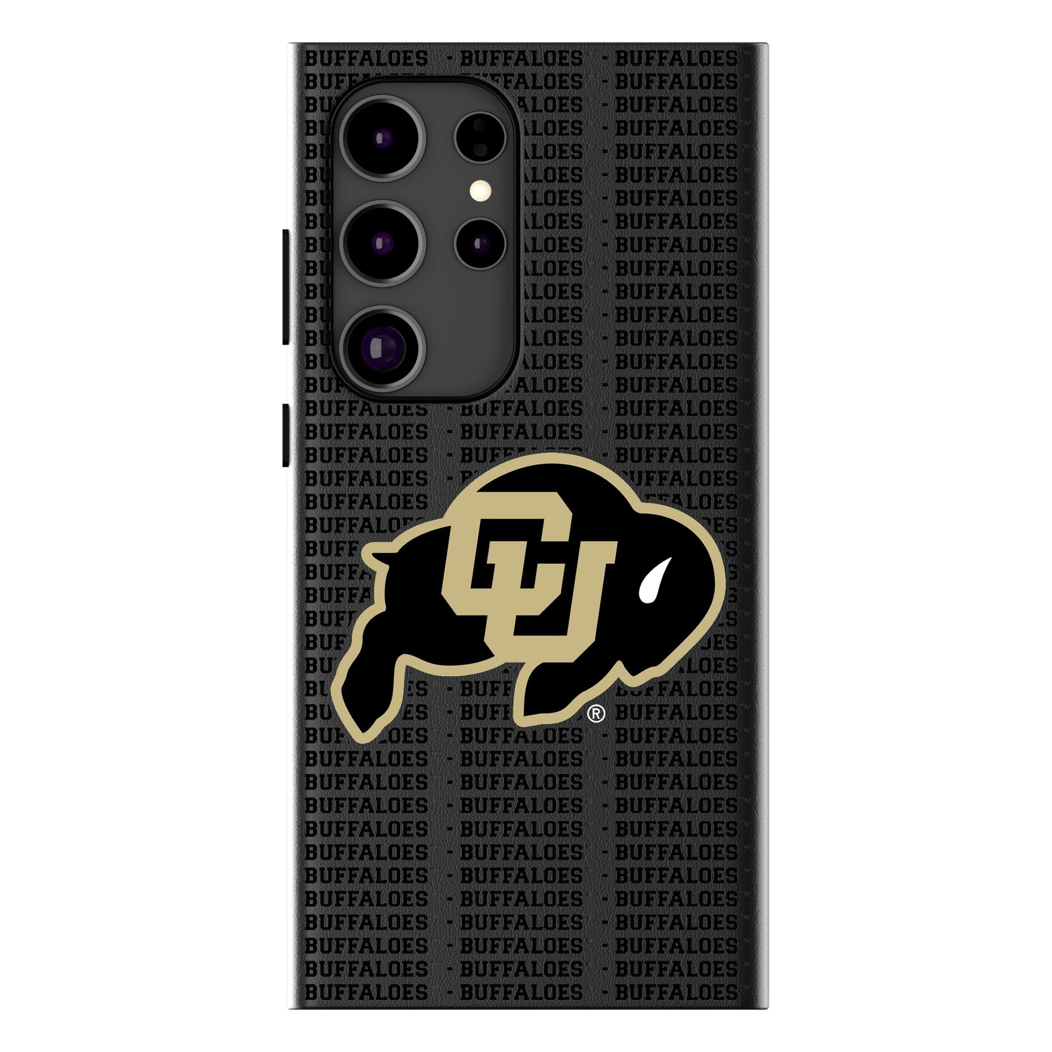 University of Colorado Buffaloes Text Backdrop MagSafe Compatible Phone Case for Samsung Galaxy 1