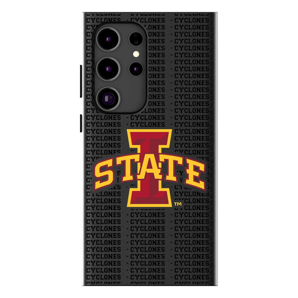 Iowa State University Cyclones Text Backdrop MagSafe Compatible Phone Case for Samsung Galaxy 1