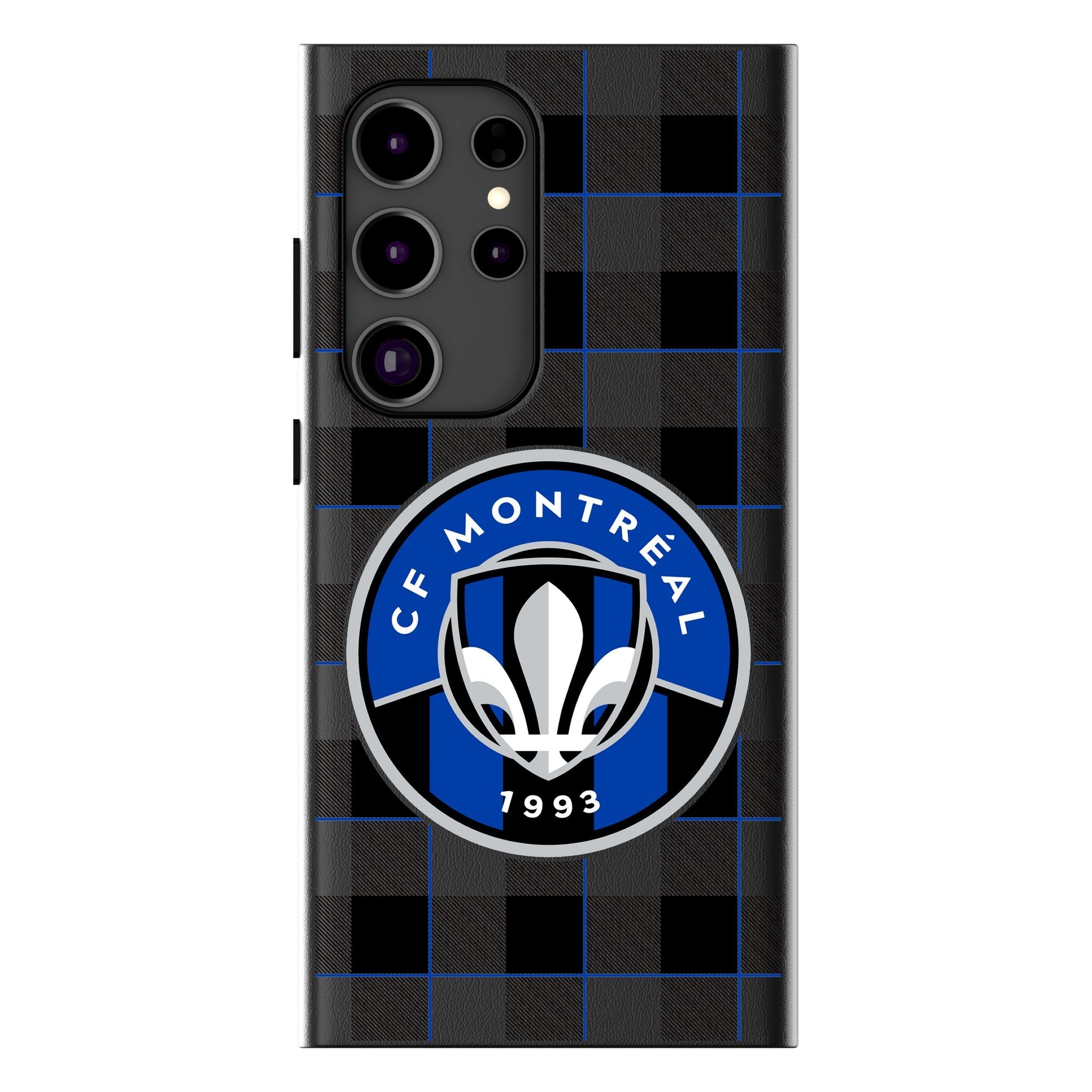 CF Montreal Plaid MagSafe Compatible Phone Case for Samsung Galaxy