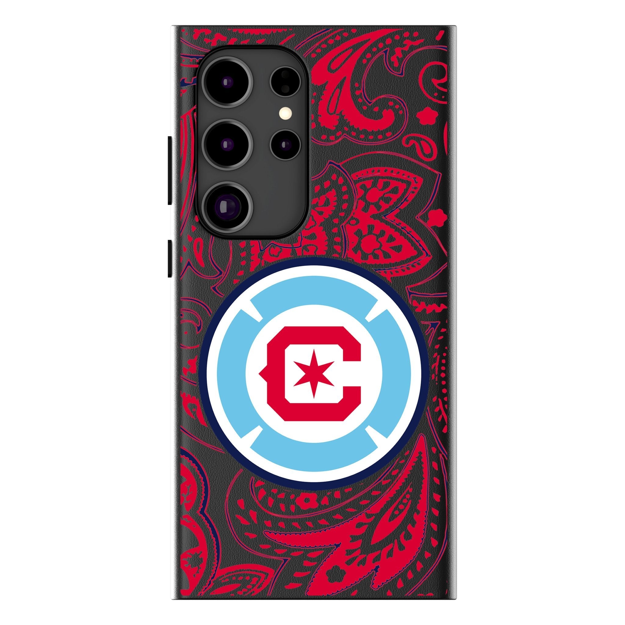 Chicago Fire Paisley MagSafe Compatible Phone Case for Samsung Galaxy
