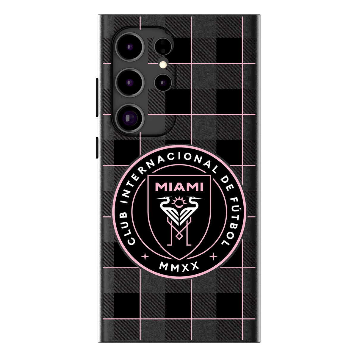 Inter Miami CF Plaid MagSafe Compatible Phone Case for Samsung Galaxy 1