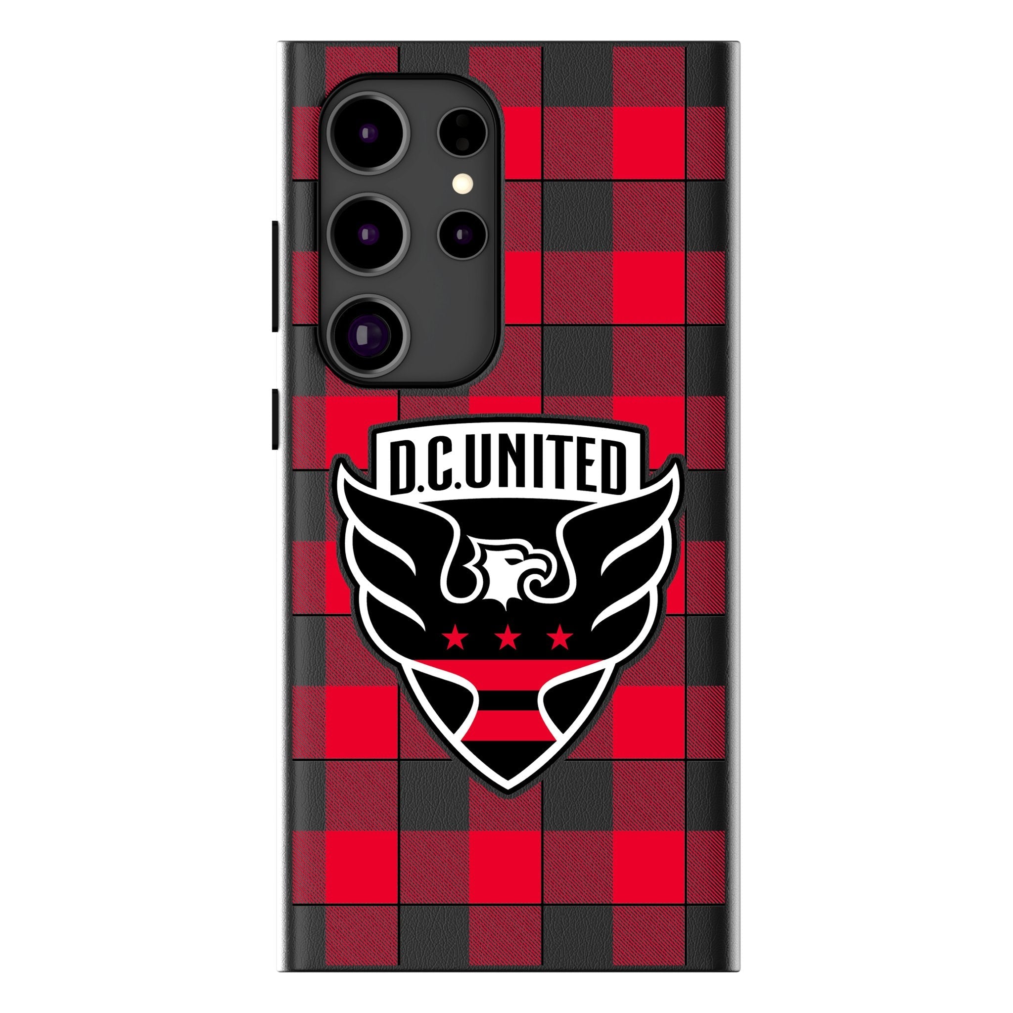 DC United Plaid MagSafe Compatible Phone Case for Samsung Galaxy