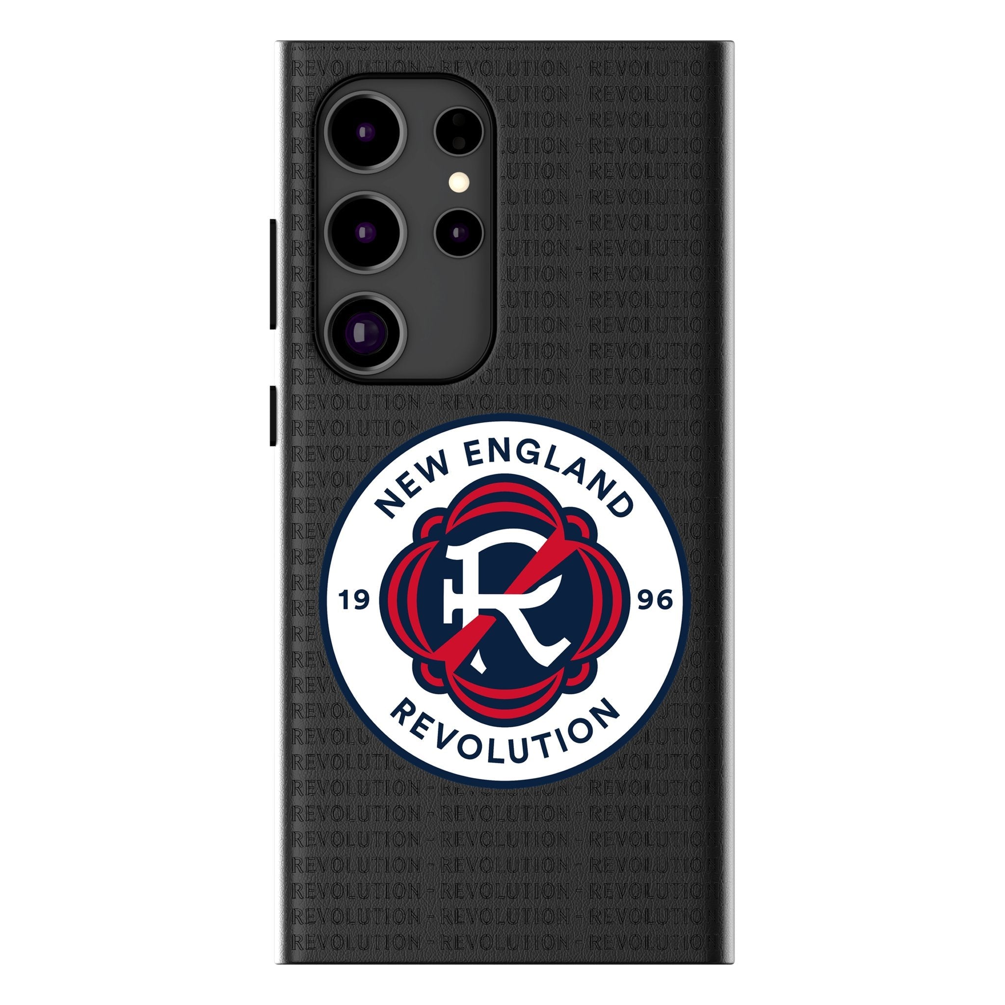 New England Revolution Text Backdrop MagSafe Compatible Phone Case for Samsung Galaxy 1