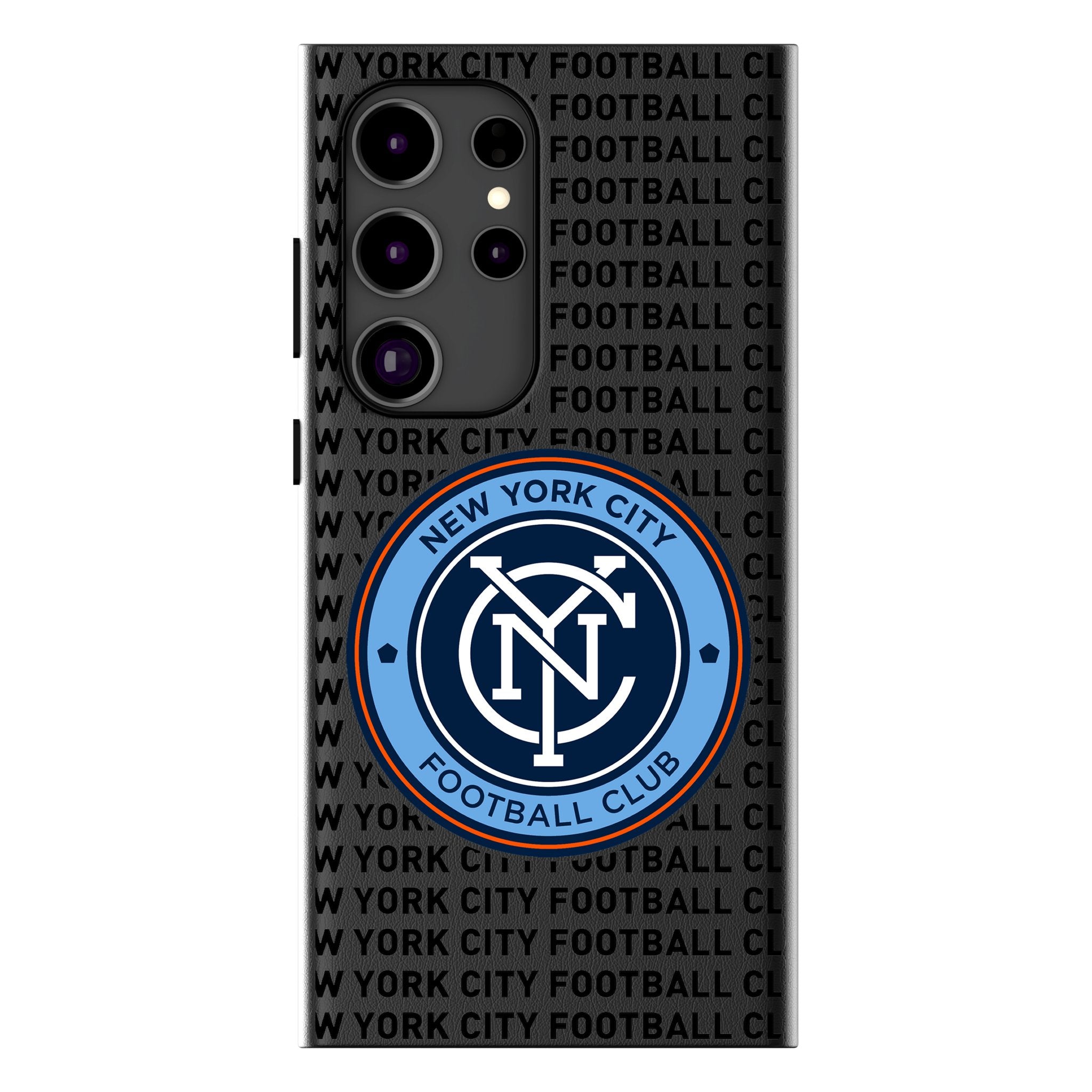 New York City FC Text Backdrop MagSafe Compatible Phone Case for Samsung Galaxy