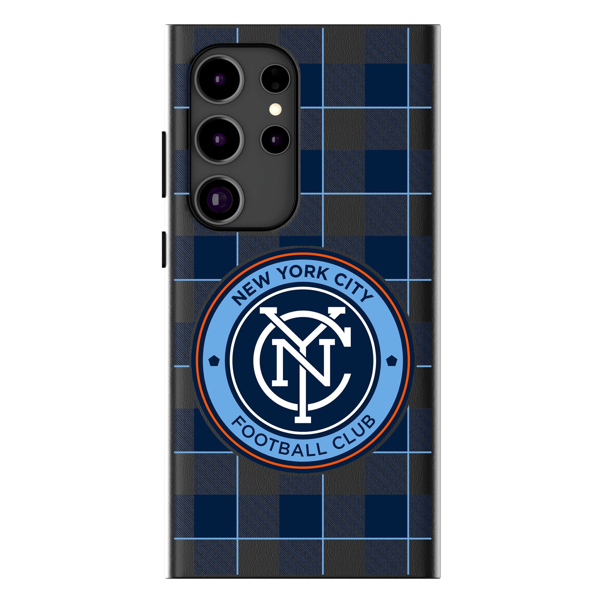 New York City FC Plaid MagSafe Compatible Phone Case for Samsung Galaxy