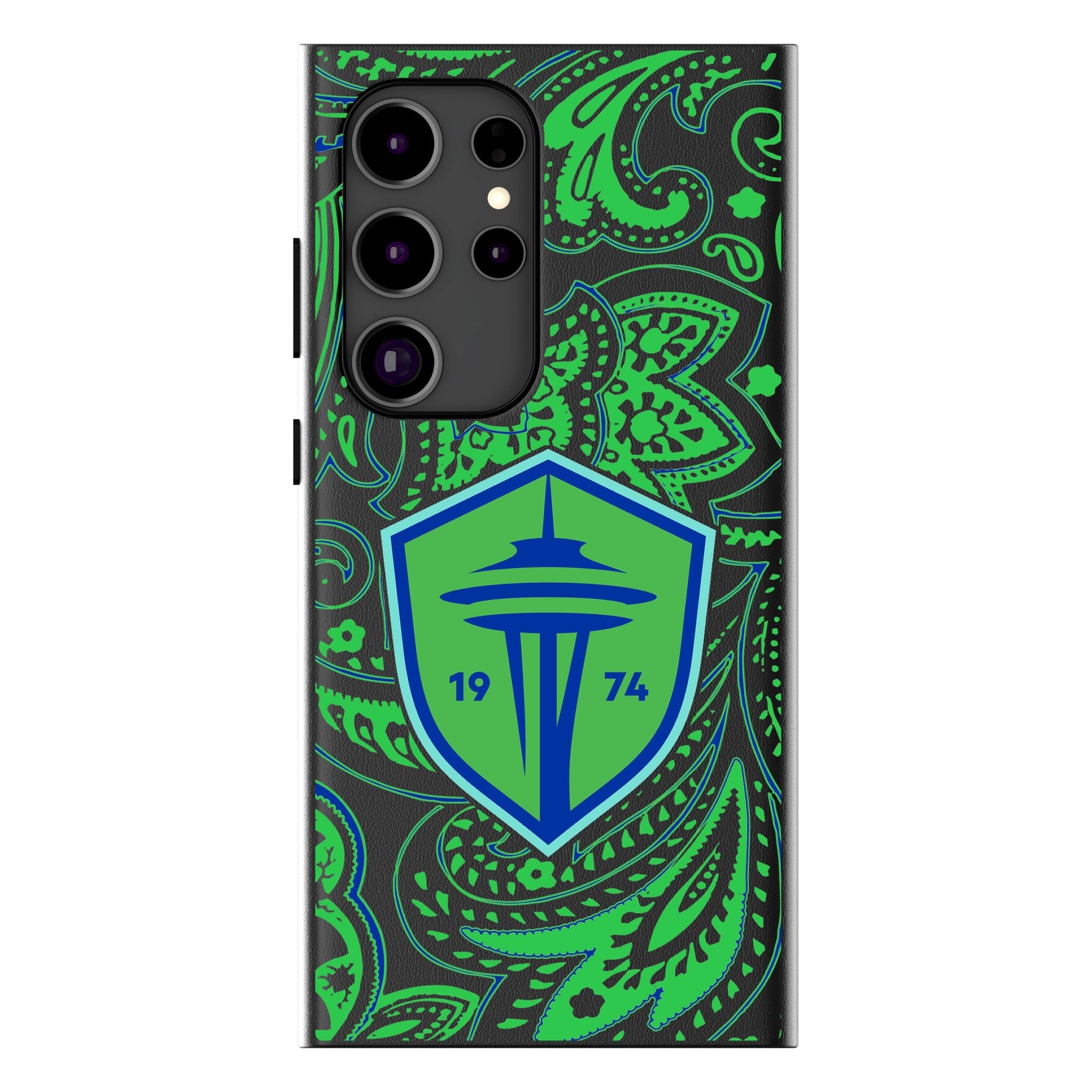 Seattle Sounders FC Paisley MagSafe Compatible Phone Case for Samsung Galaxy 1
