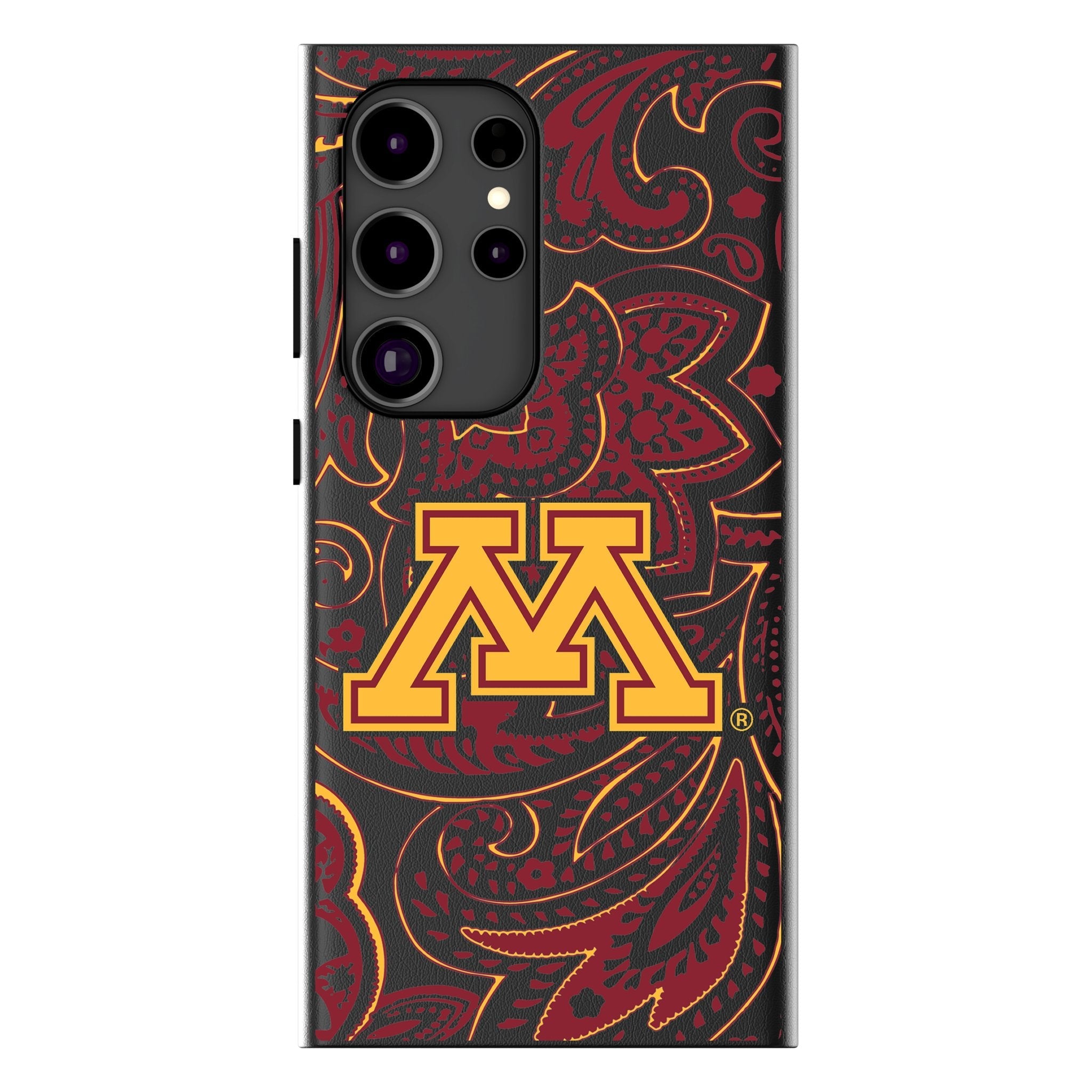 University of Minnesota Golden Gophers Paisley MagSafe Compatible Phone Case for Samsung Galaxy