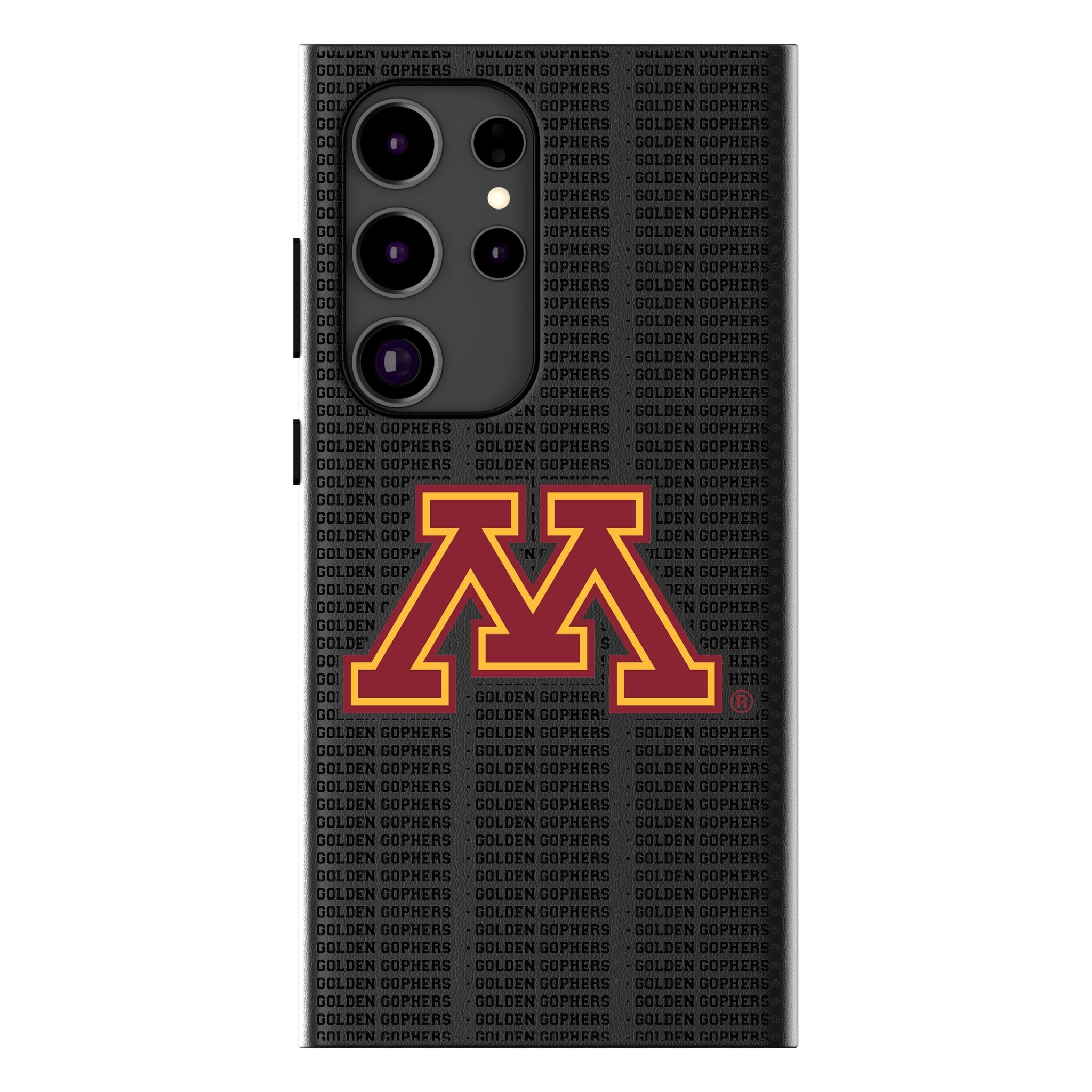 University of Minnesota Golden Gophers Text Backdrop MagSafe Compatible Phone Case for Samsung Galaxy 1