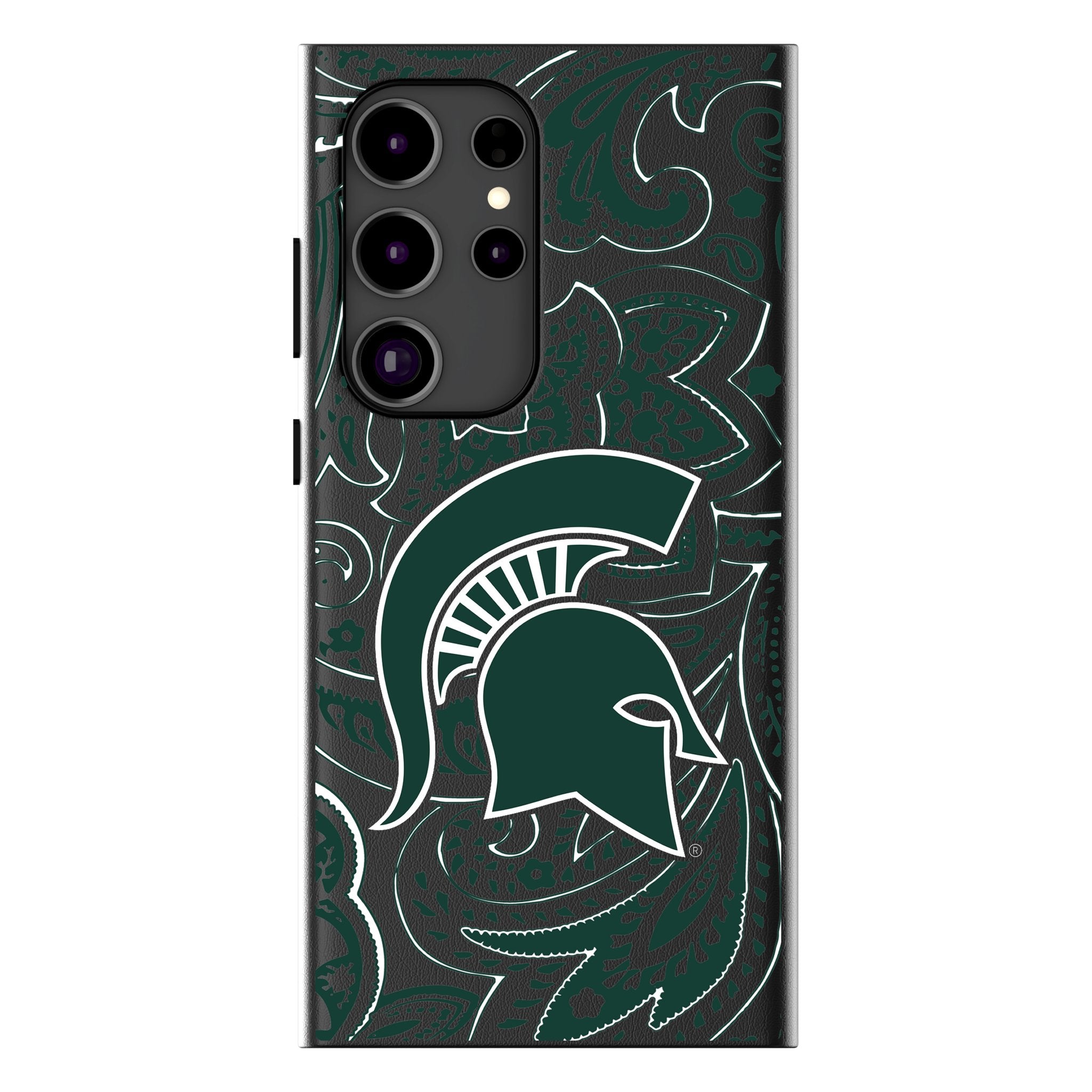Michigan State University Spartans Paisley MagSafe Compatible Phone Case for Samsung Galaxy