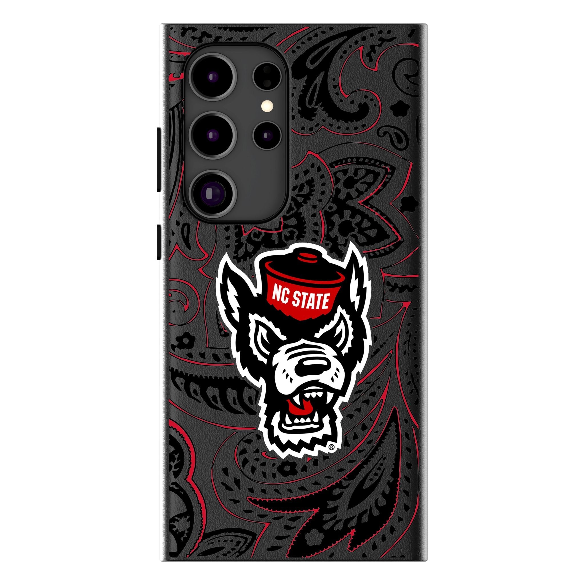 North Carolina State University Wolfpack Paisley MagSafe Compatible Phone Case for Samsung Galaxy