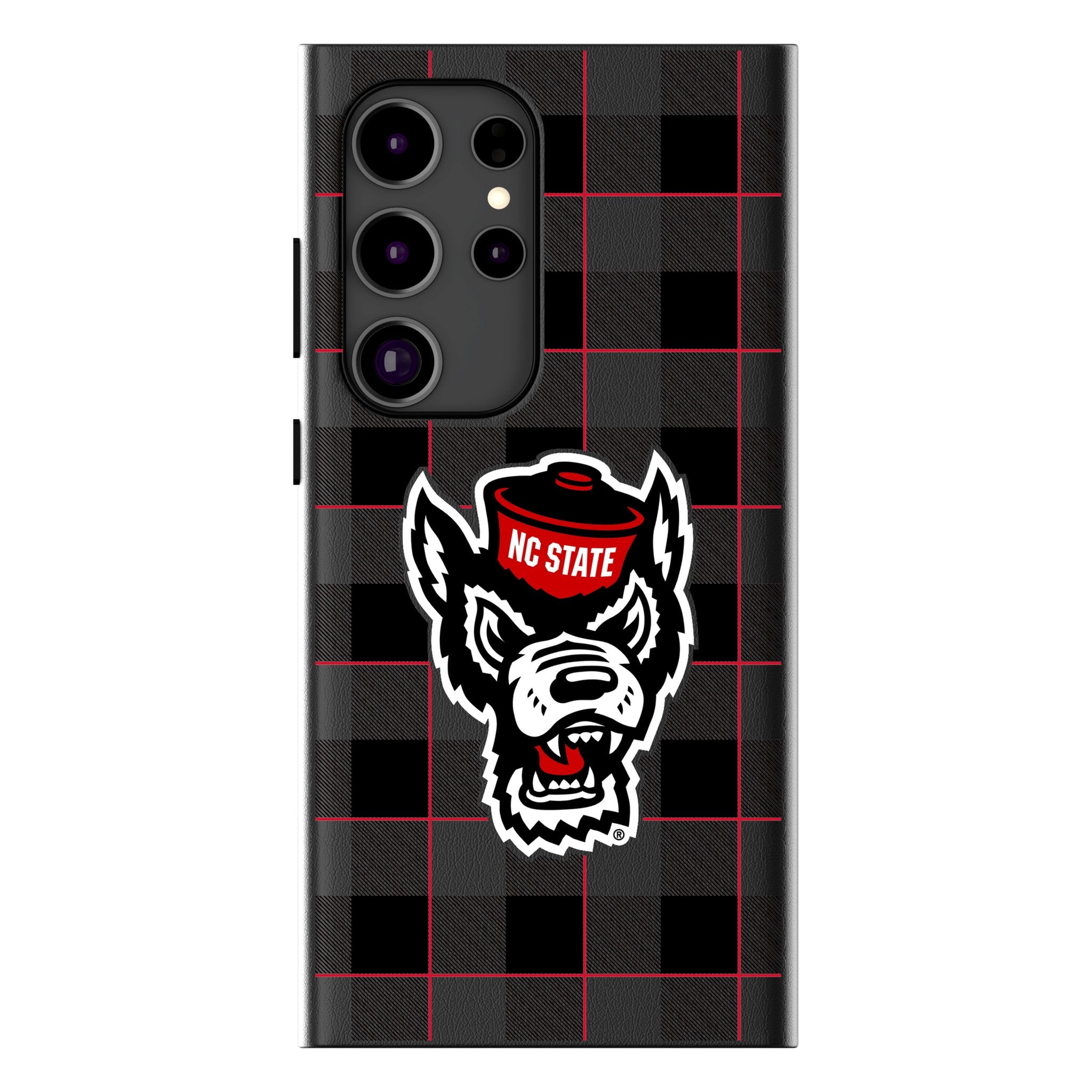 North Carolina State University Wolfpack Plaid MagSafe Compatible Phone Case for Samsung Galaxy