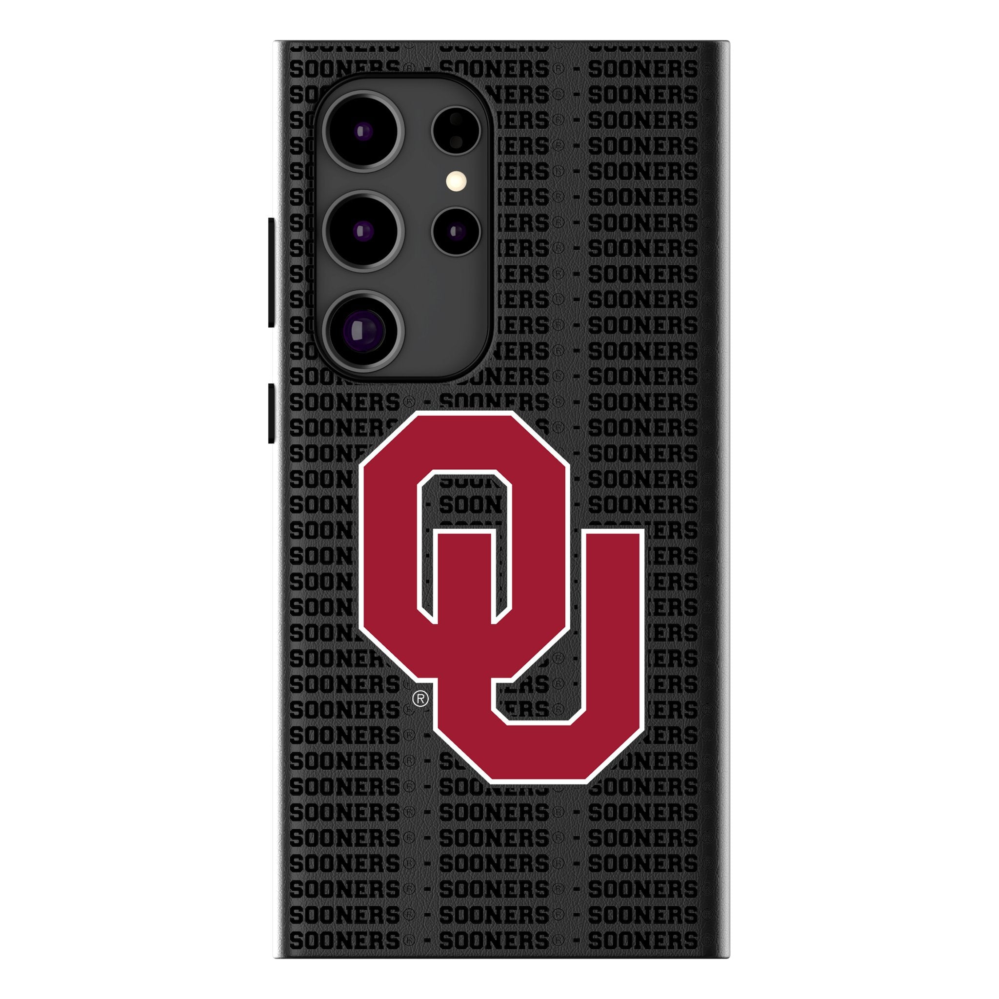 University of Oklahoma Sooners Text Backdrop MagSafe Compatible Phone Case for Samsung Galaxy 1
