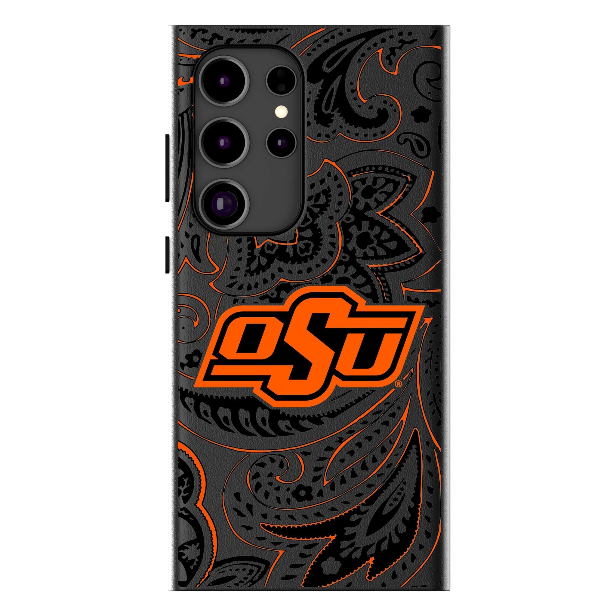 Oklahoma State University Cowboys Paisley MagSafe Compatible Phone Case for Samsung Galaxy 1