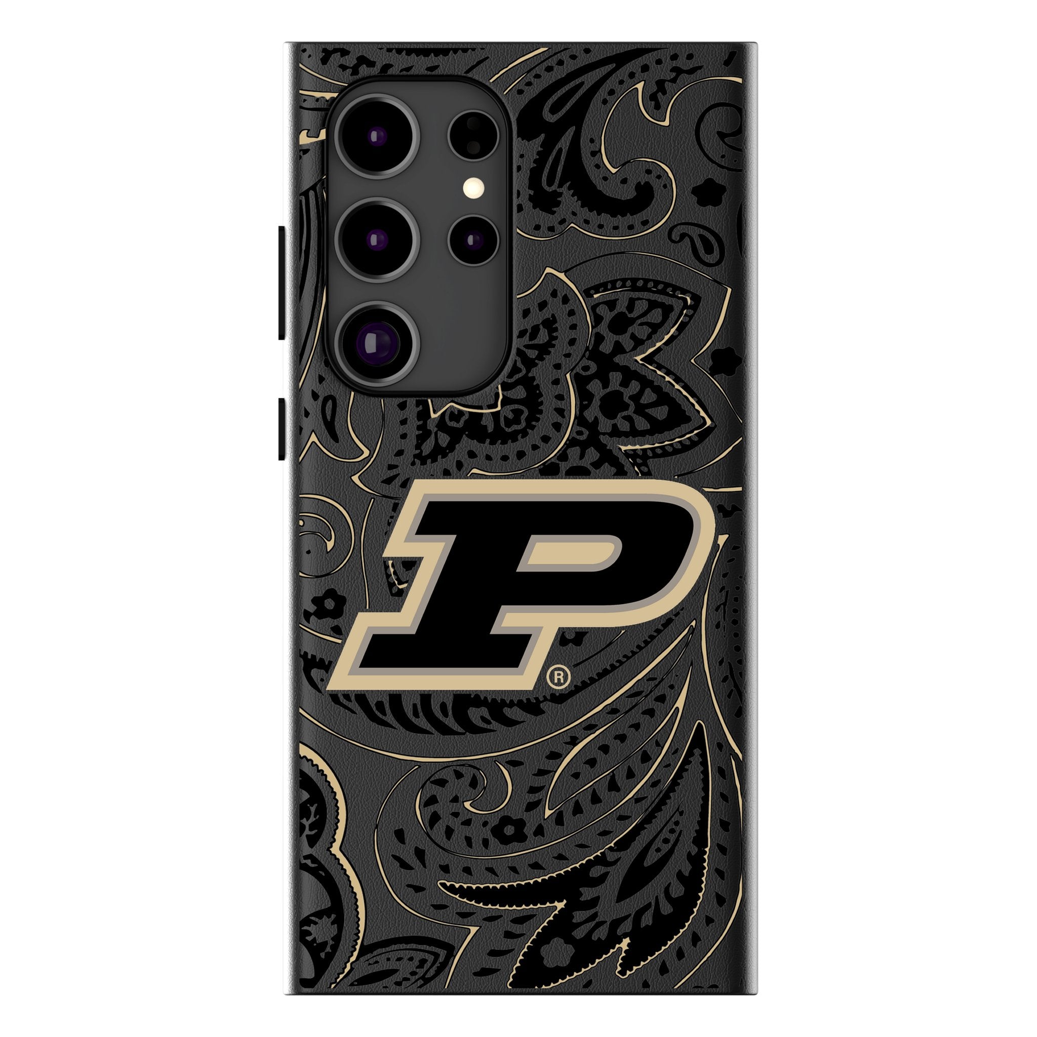 Purdue University Boilermakers Paisley MagSafe Compatible Phone Case for Samsung Galaxy 1