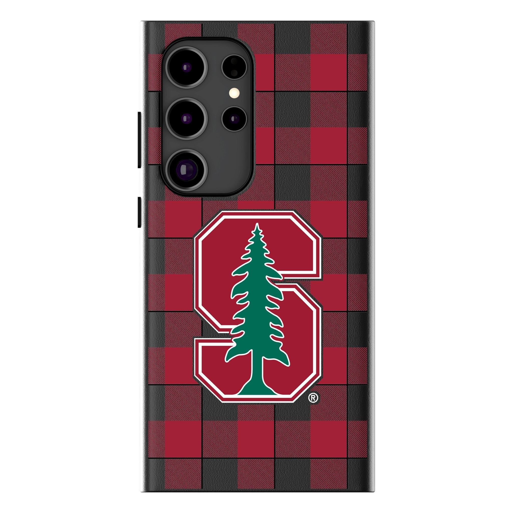 Stanford University Cardinal Plaid MagSafe Compatible Phone Case for Samsung Galaxy