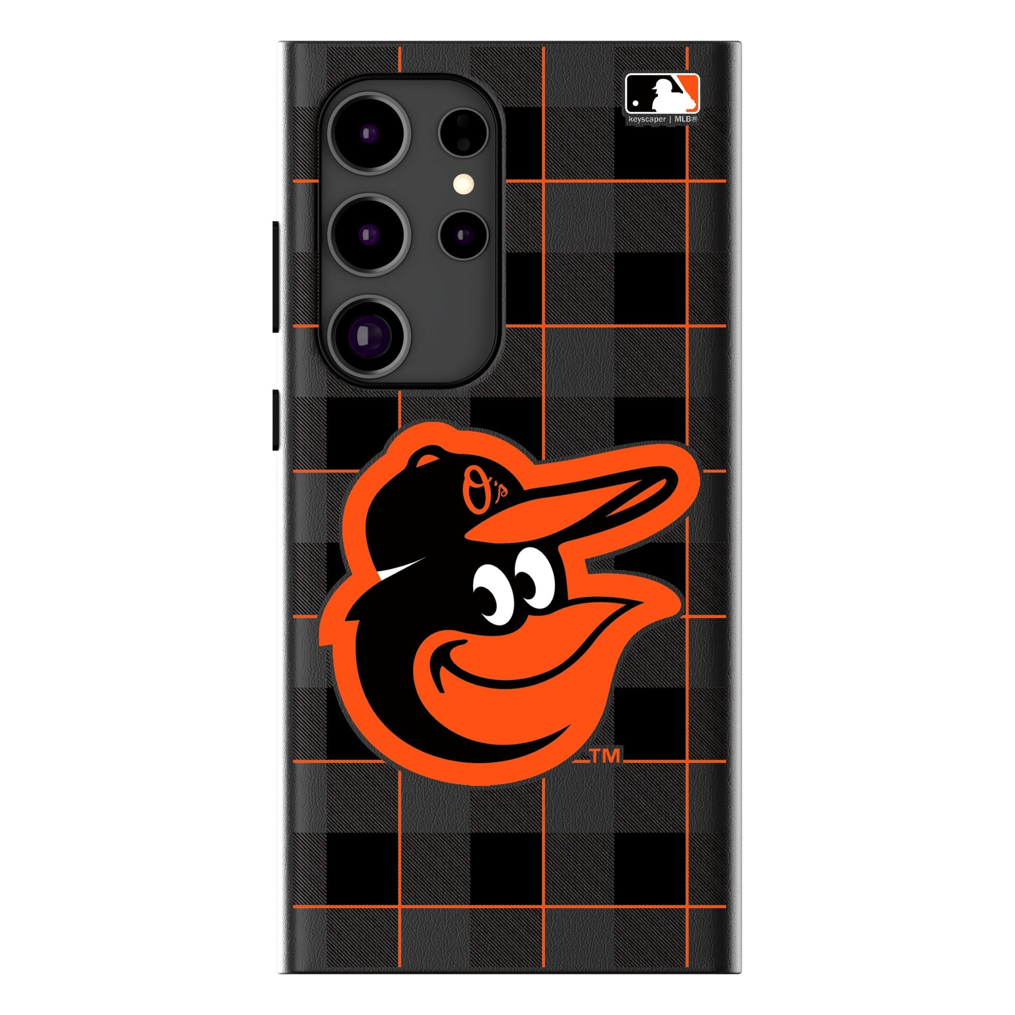Baltimore Orioles Plaid MagSafe Compatible Phone Case for Samsung Galaxy