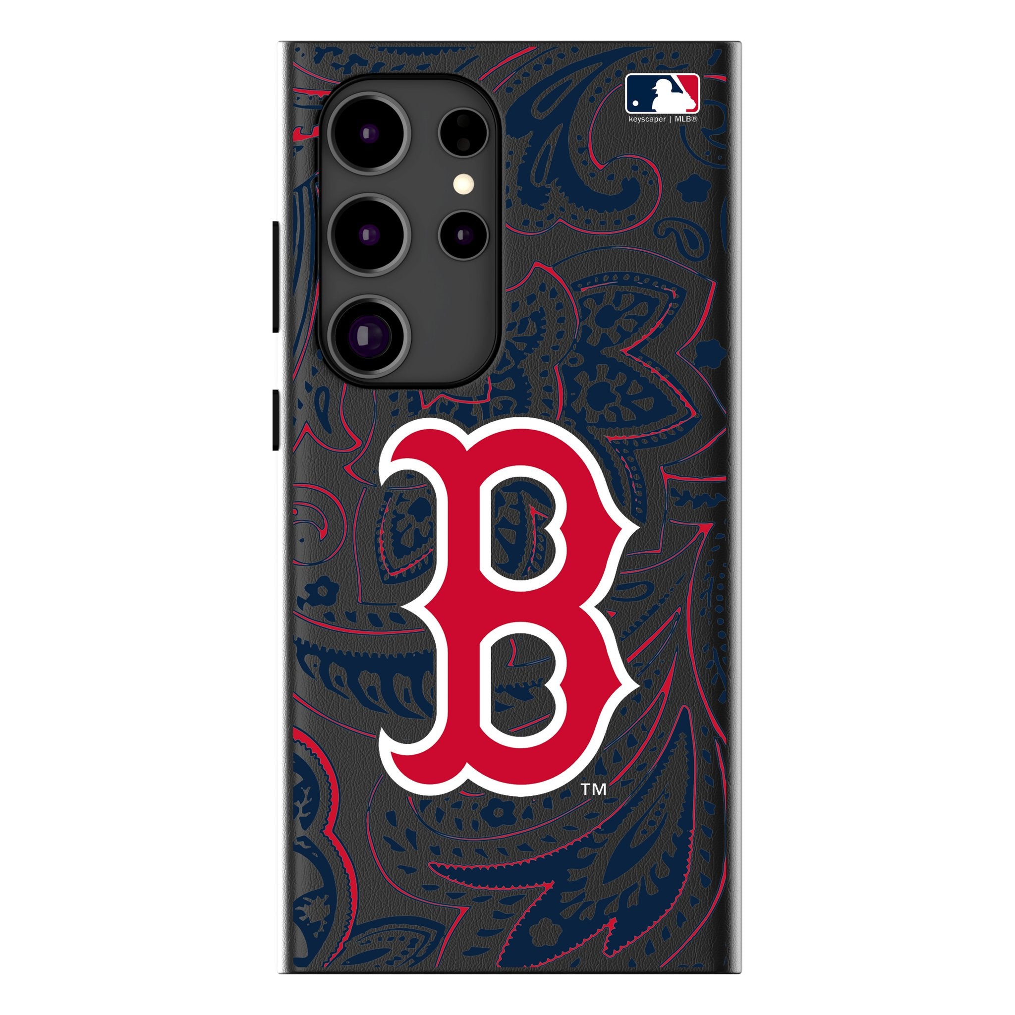 Boston Red Sox Paisley MagSafe Compatible Phone Case for Samsung Galaxy