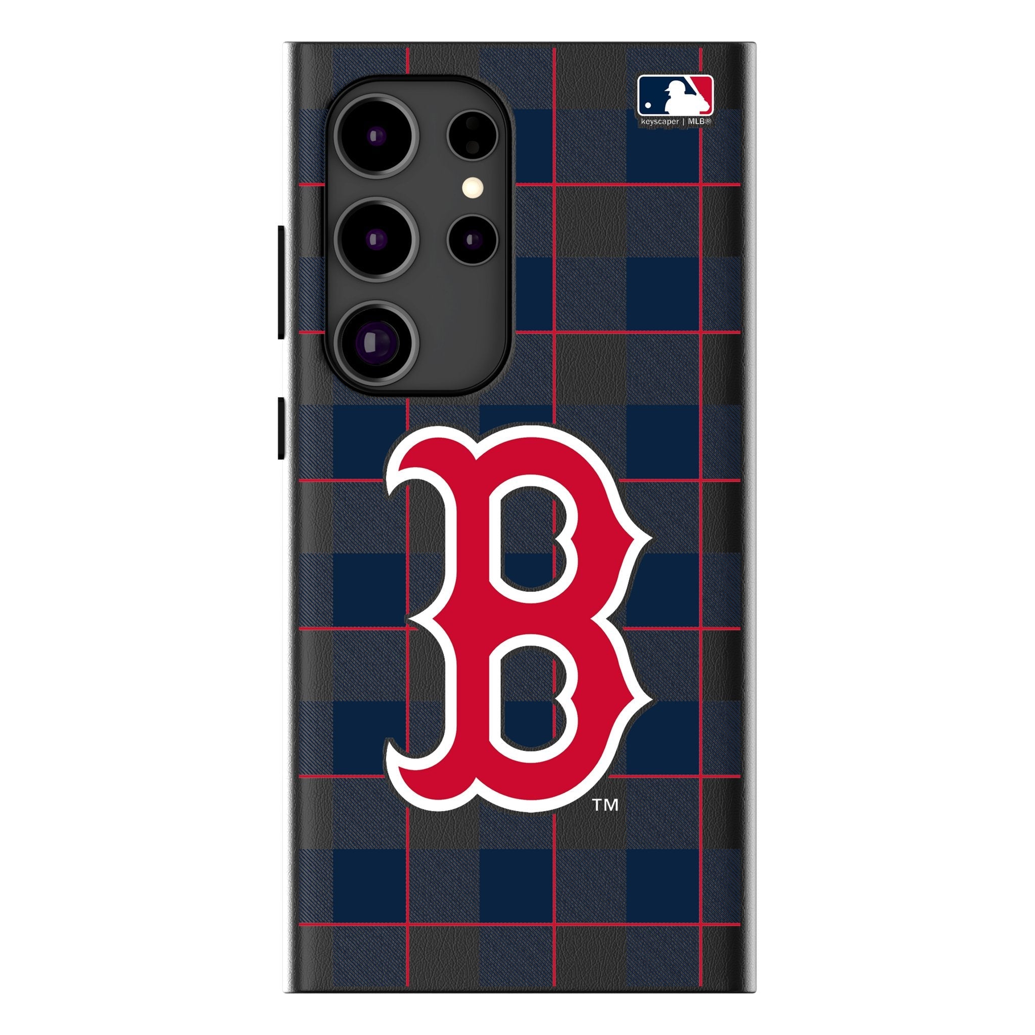 Boston Red Sox Plaid MagSafe Compatible Phone Case for Samsung Galaxy 1