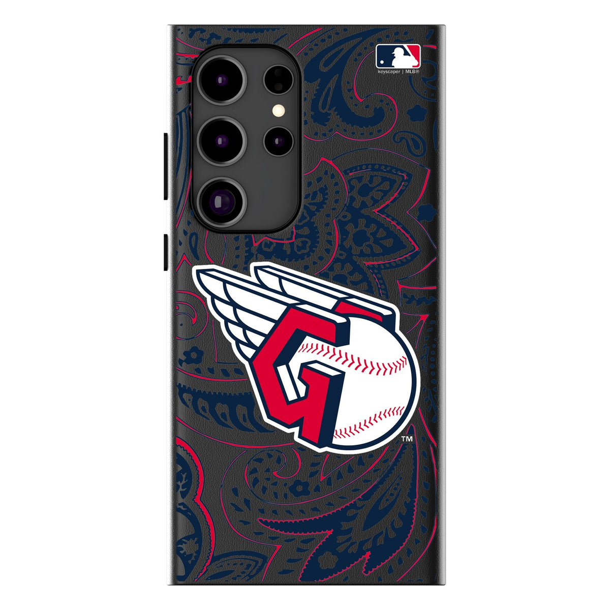 Cleveland Guardians Paisley MagSafe Compatible Phone Case for Samsung Galaxy 1