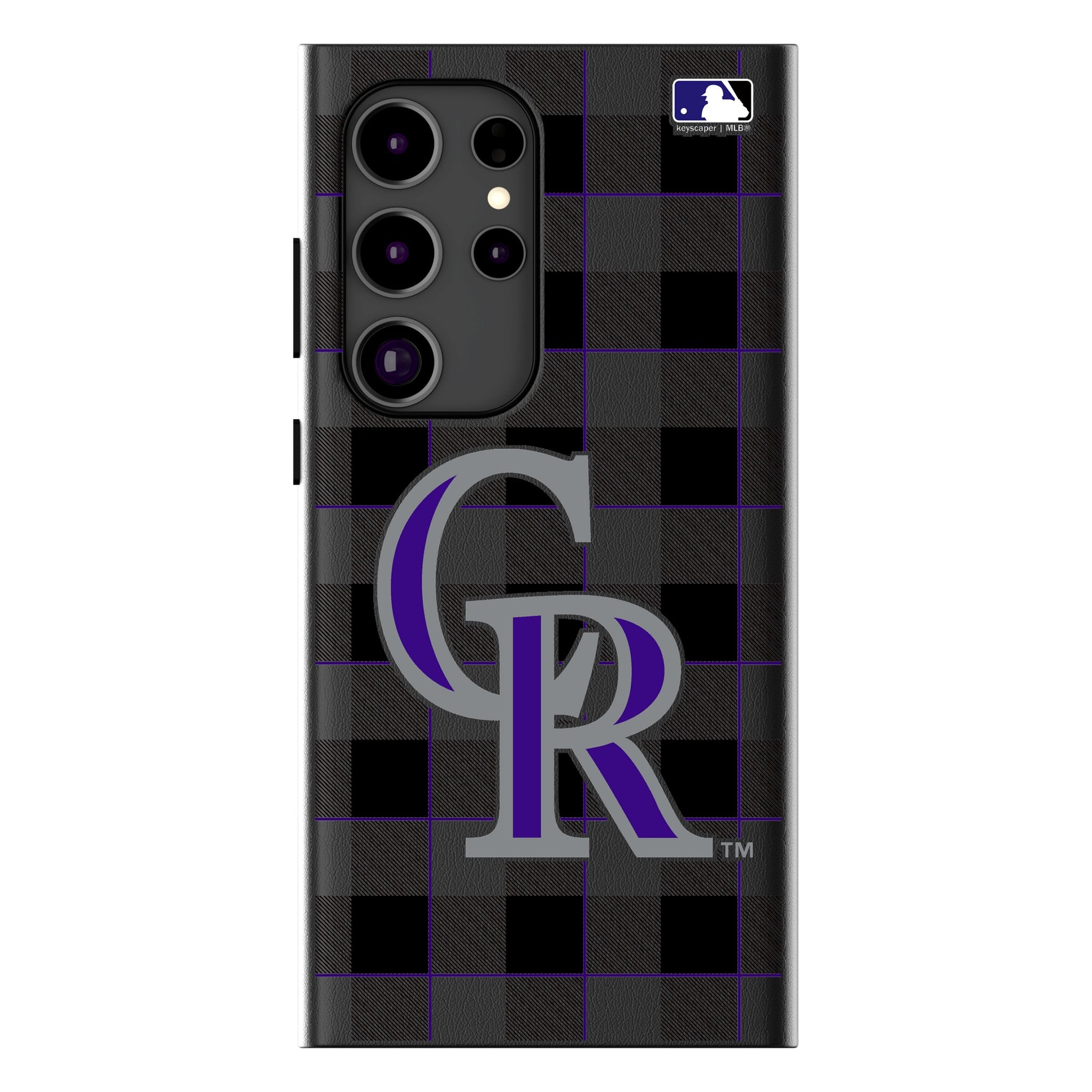 Colorado Rockies Plaid MagSafe Compatible Phone Case for Samsung Galaxy