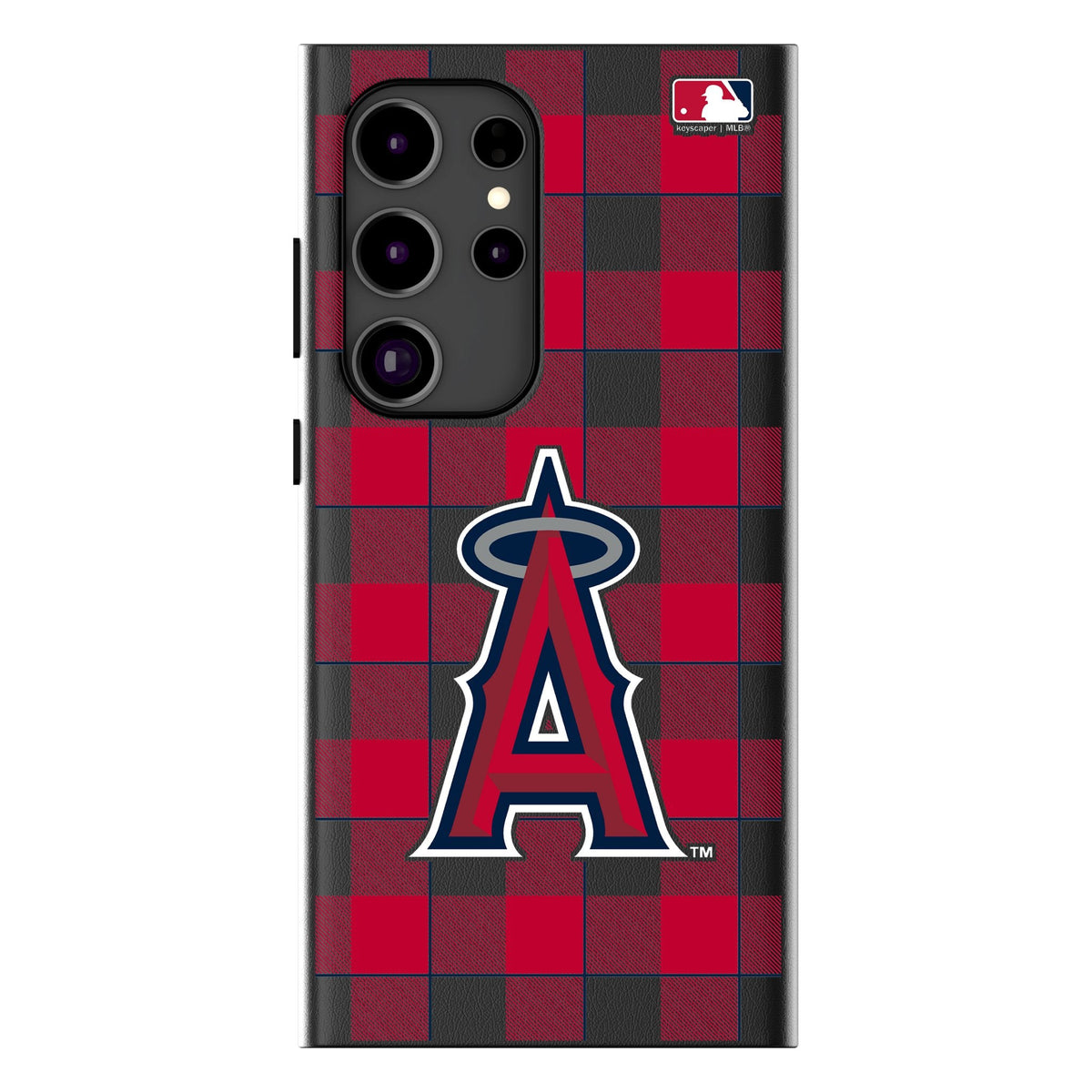 Los Angeles Angels Plaid MagSafe Compatible Phone Case for Samsung Galaxy