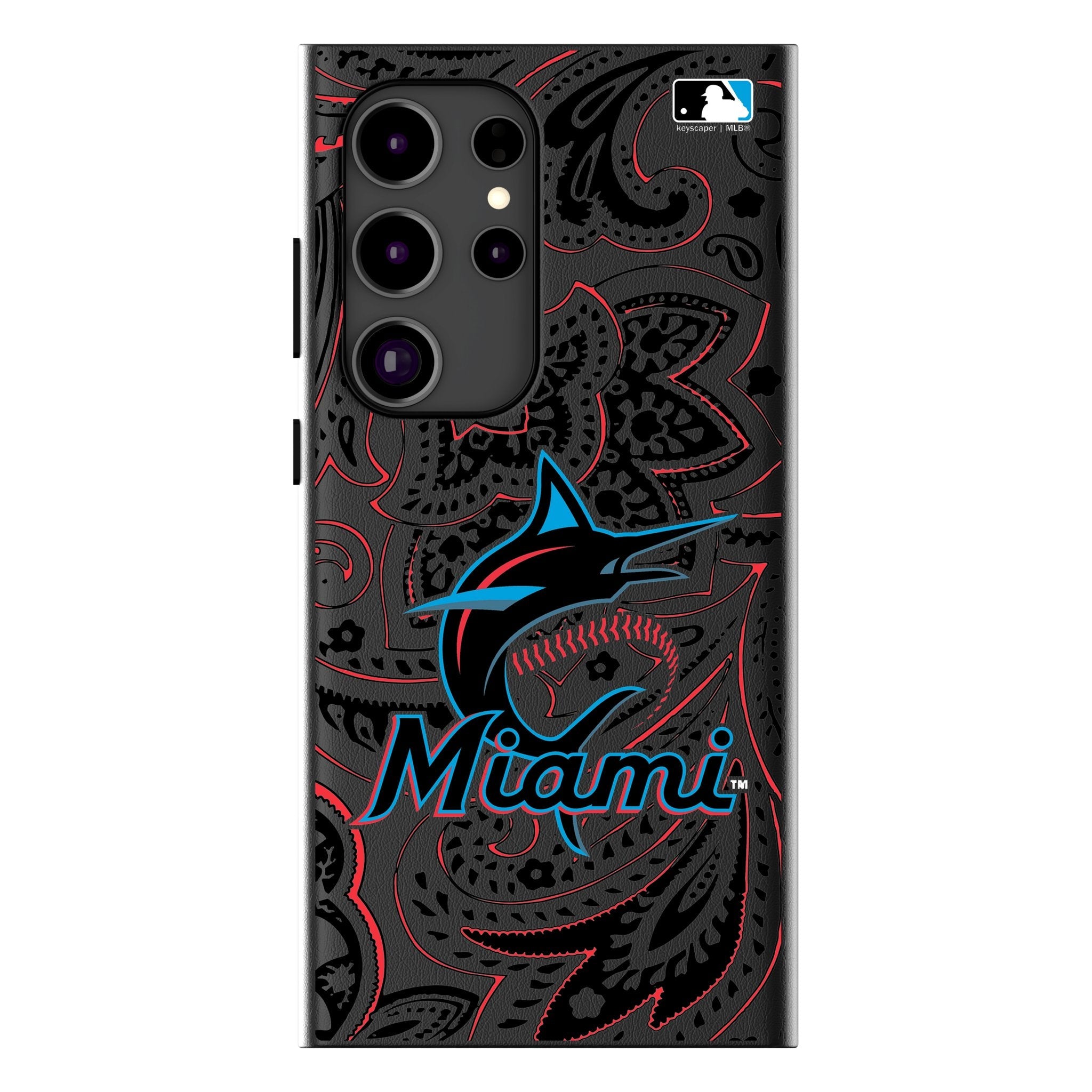 Miami Marlins Paisley MagSafe Compatible Phone Case for Samsung Galaxy 1