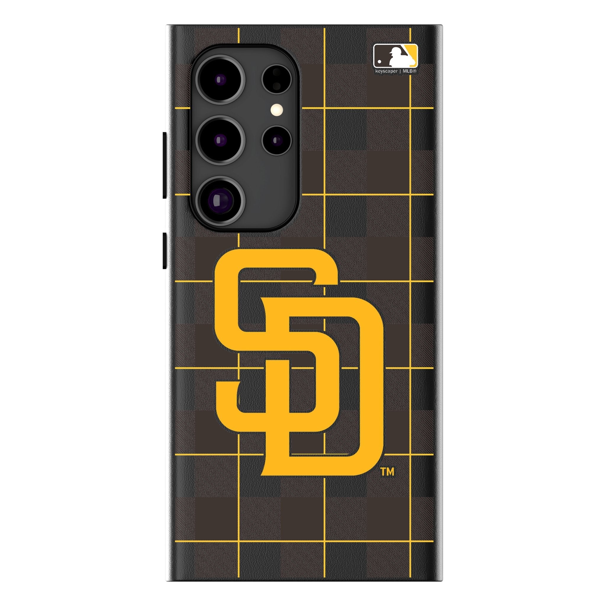 San Diego Padres Plaid MagSafe Compatible Phone Case for Samsung Galaxy 1