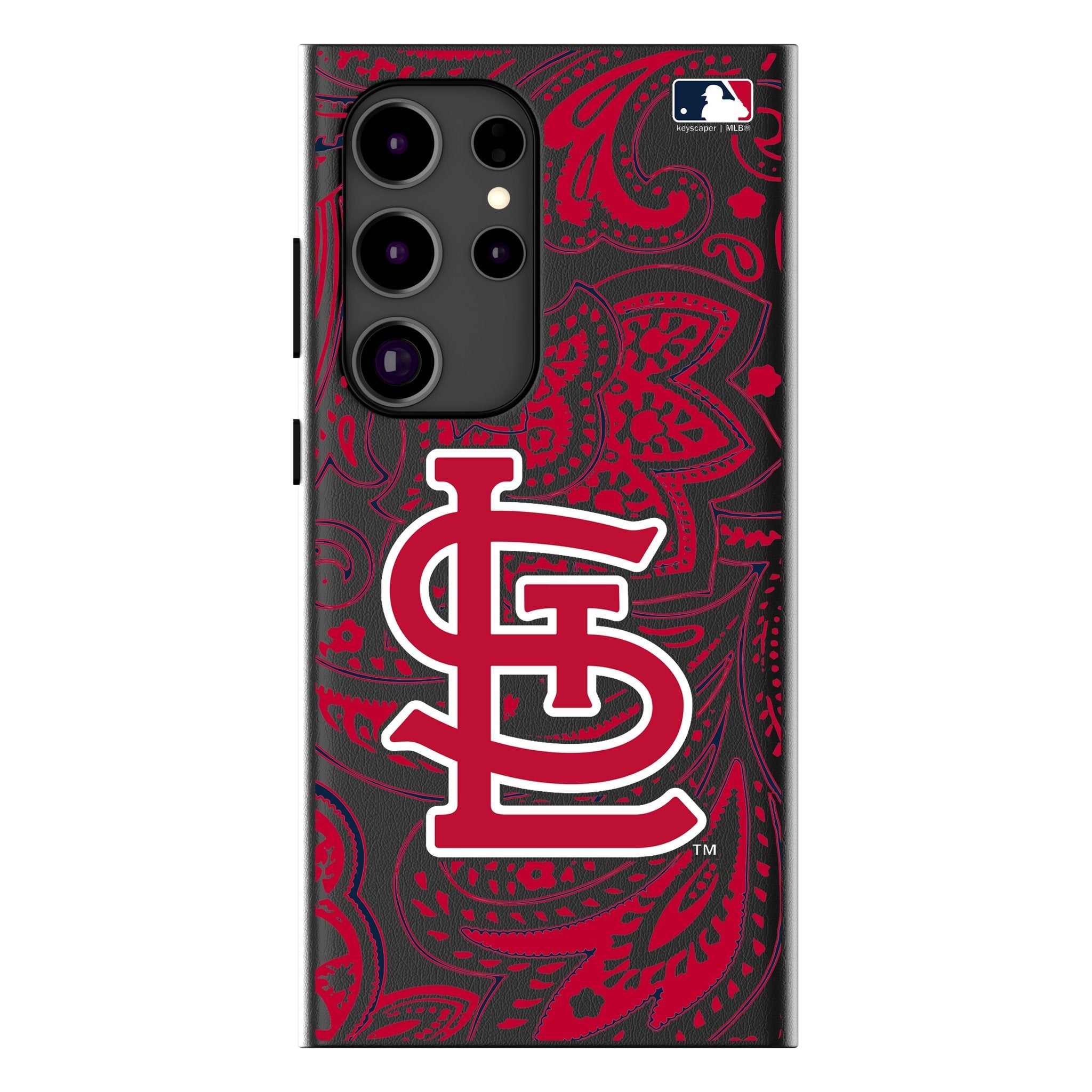 St Louis Cardinals Paisley MagSafe Compatible Phone Case for Samsung Galaxy