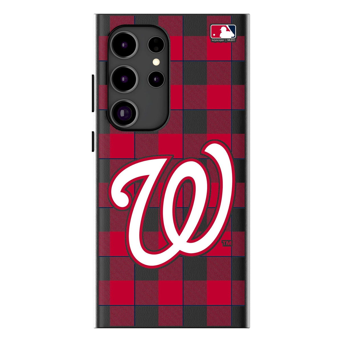 Washington Nationals Plaid MagSafe Compatible Phone Case for Samsung Galaxy 1