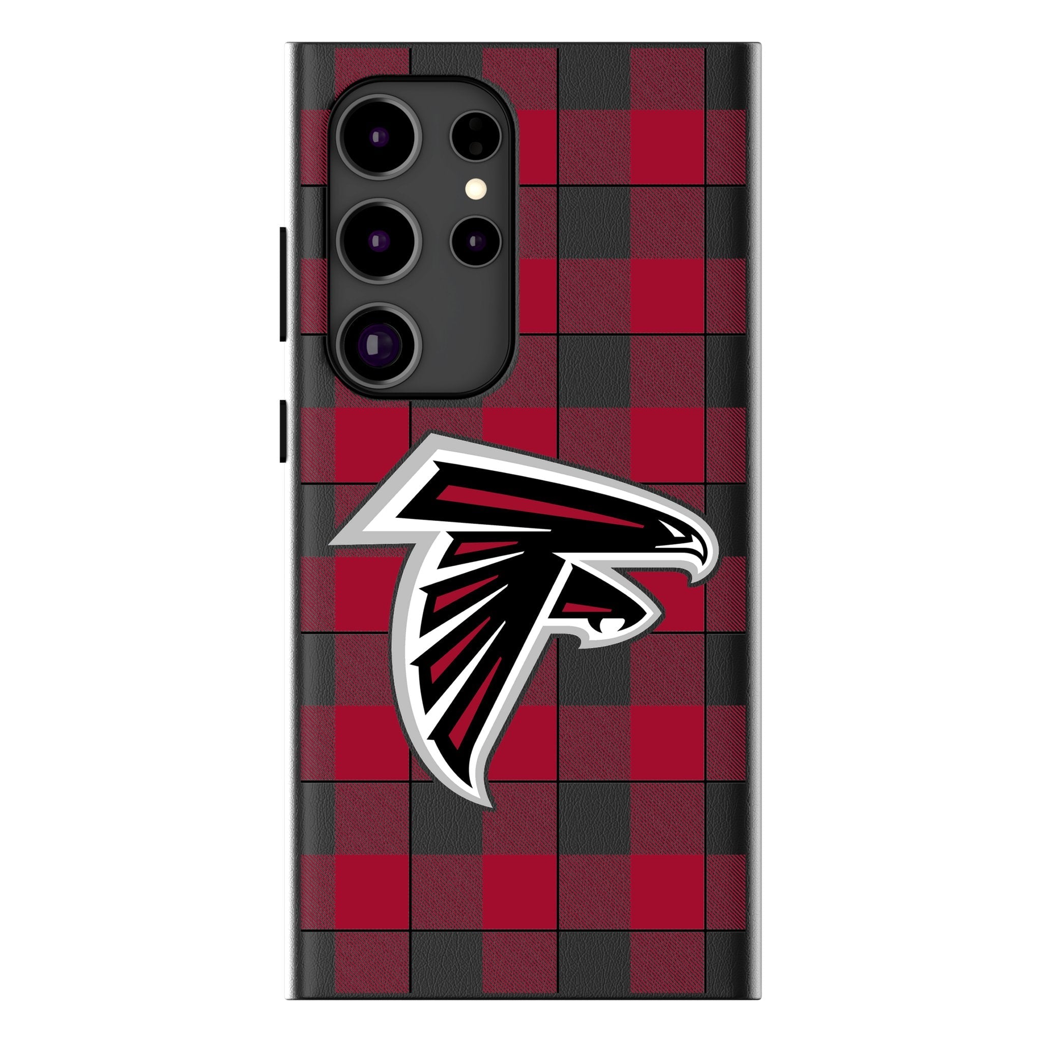Atlanta Falcons Plaid MagSafe Compatible Phone Case for Samsung Galaxy