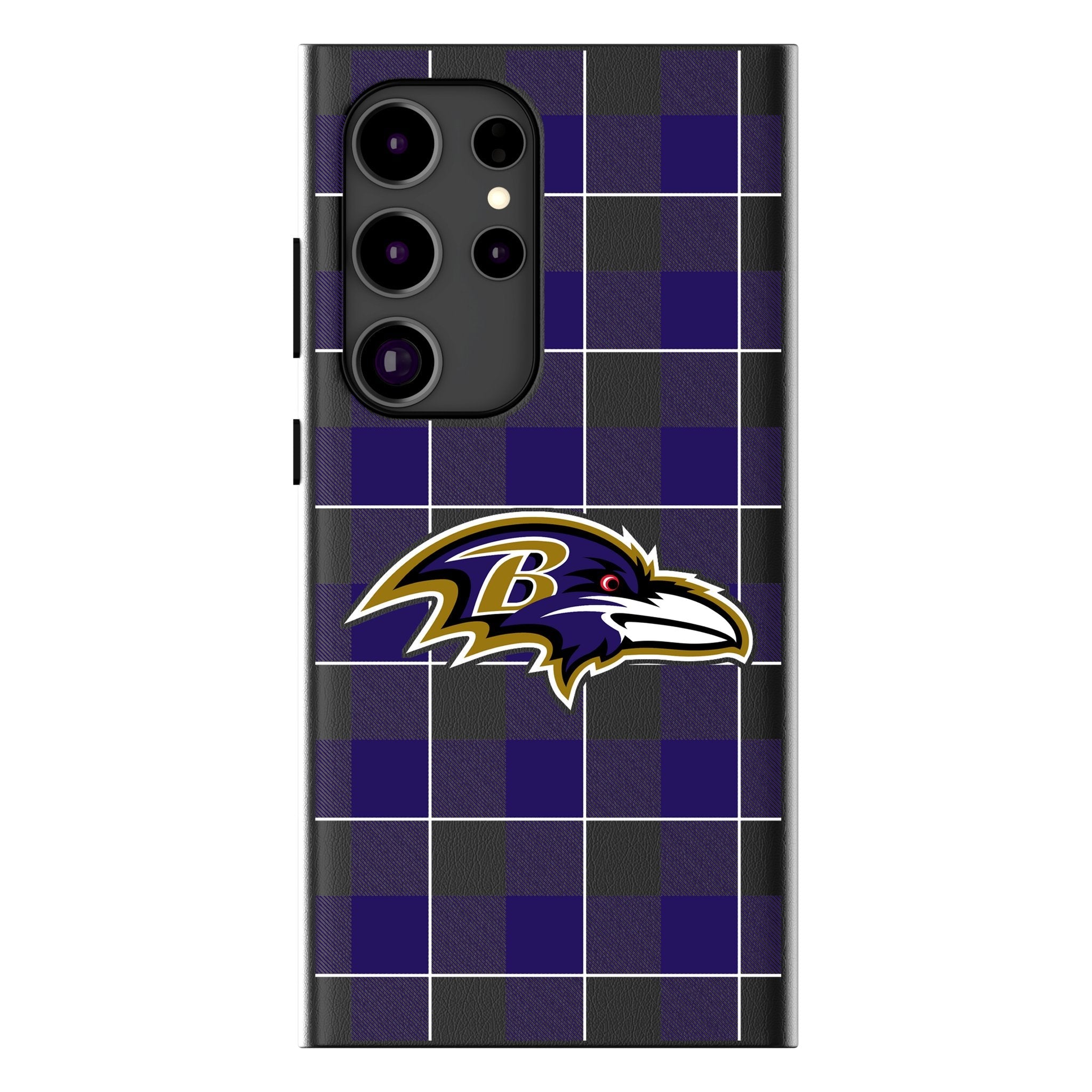 Baltimore Ravens Plaid MagSafe Compatible Phone Case for Samsung Galaxy 1