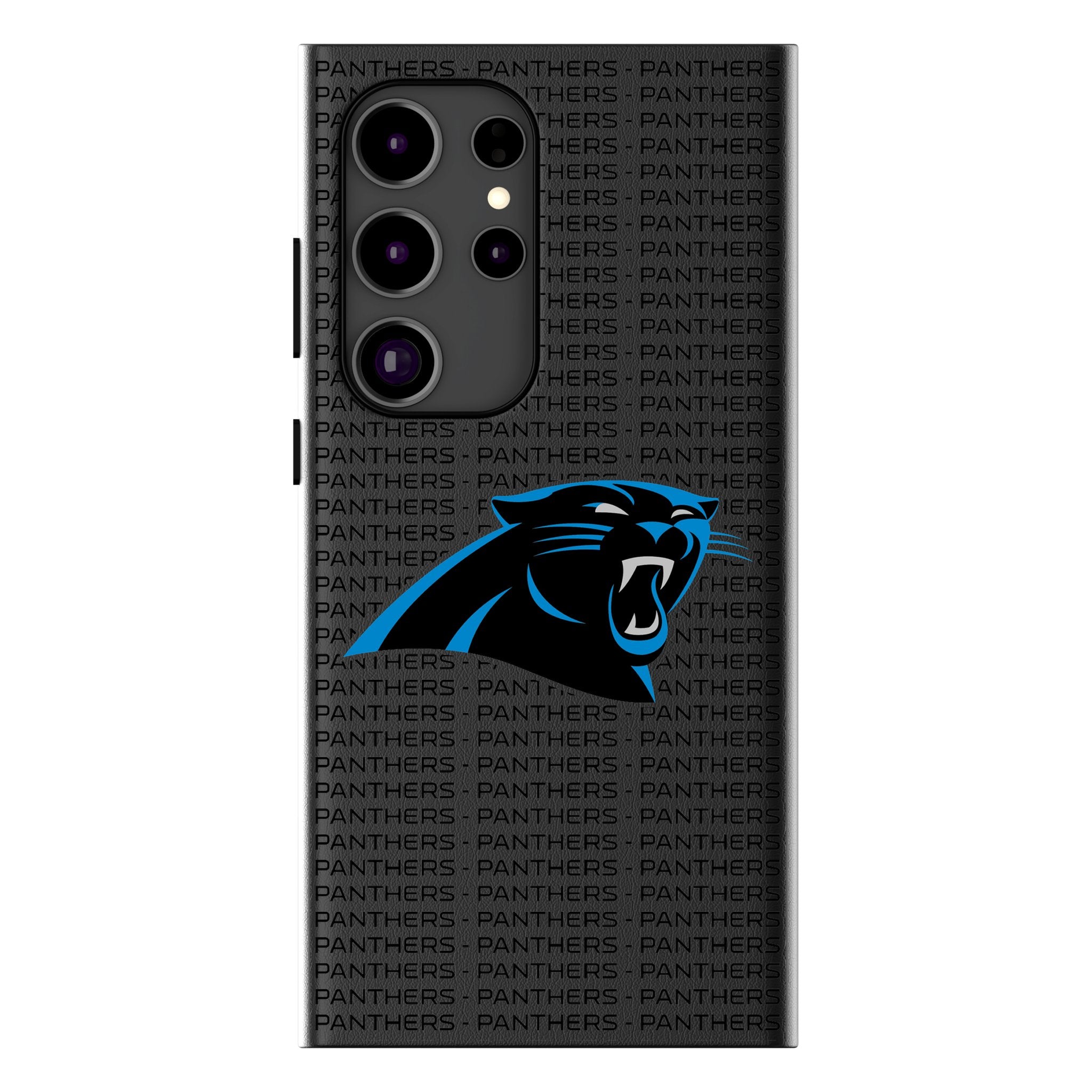Carolina Panthers Text Backdrop MagSafe Compatible Phone Case for Samsung Galaxy 1