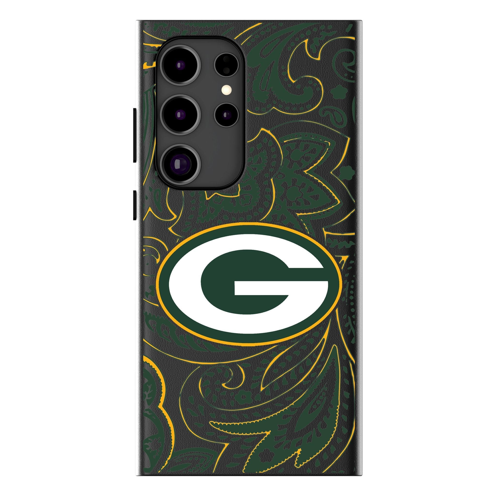 Green Bay Packers Paisley MagSafe Compatible Phone Case for Samsung Galaxy 1
