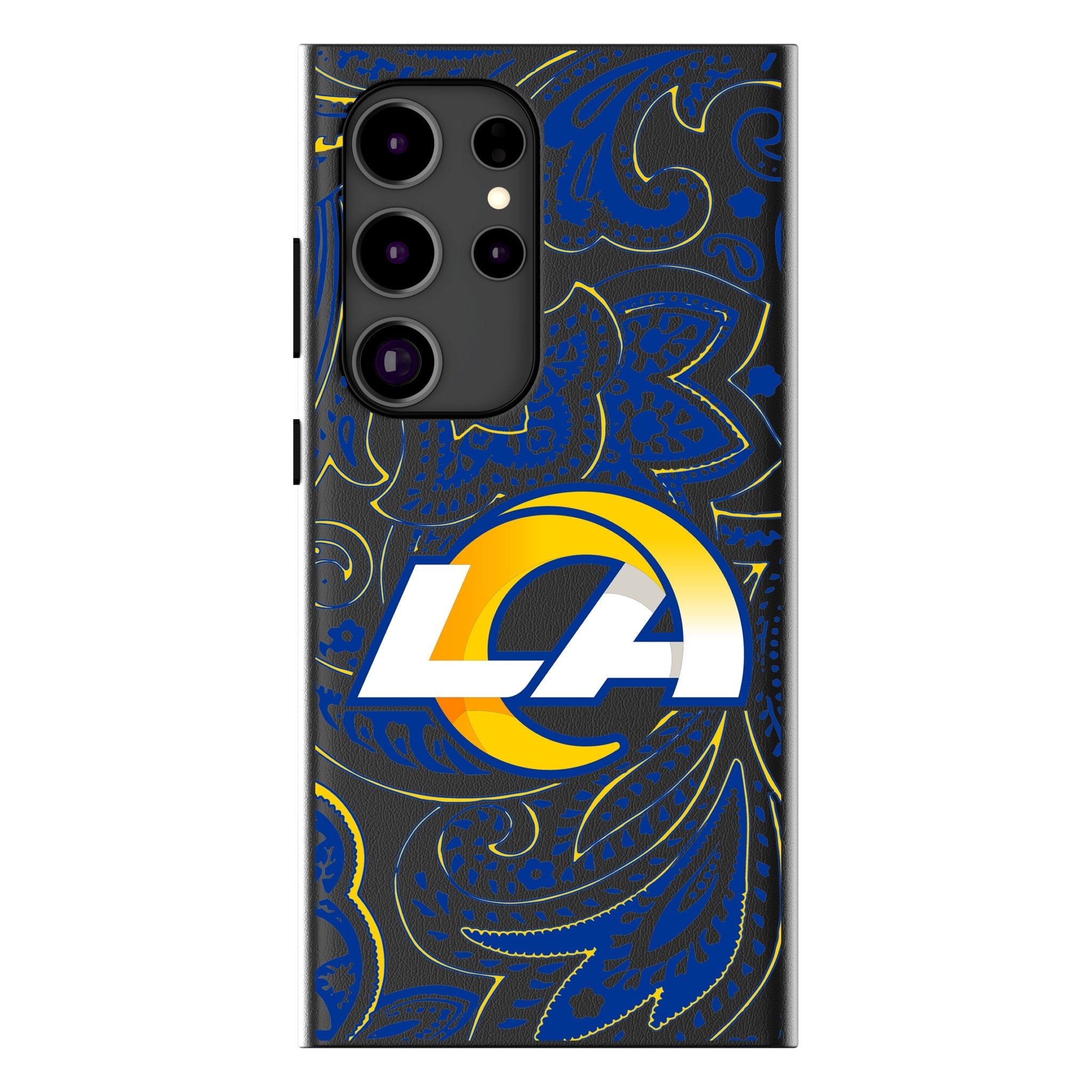 Los Angeles Rams Paisley MagSafe Compatible Phone Case for Samsung Galaxy 1