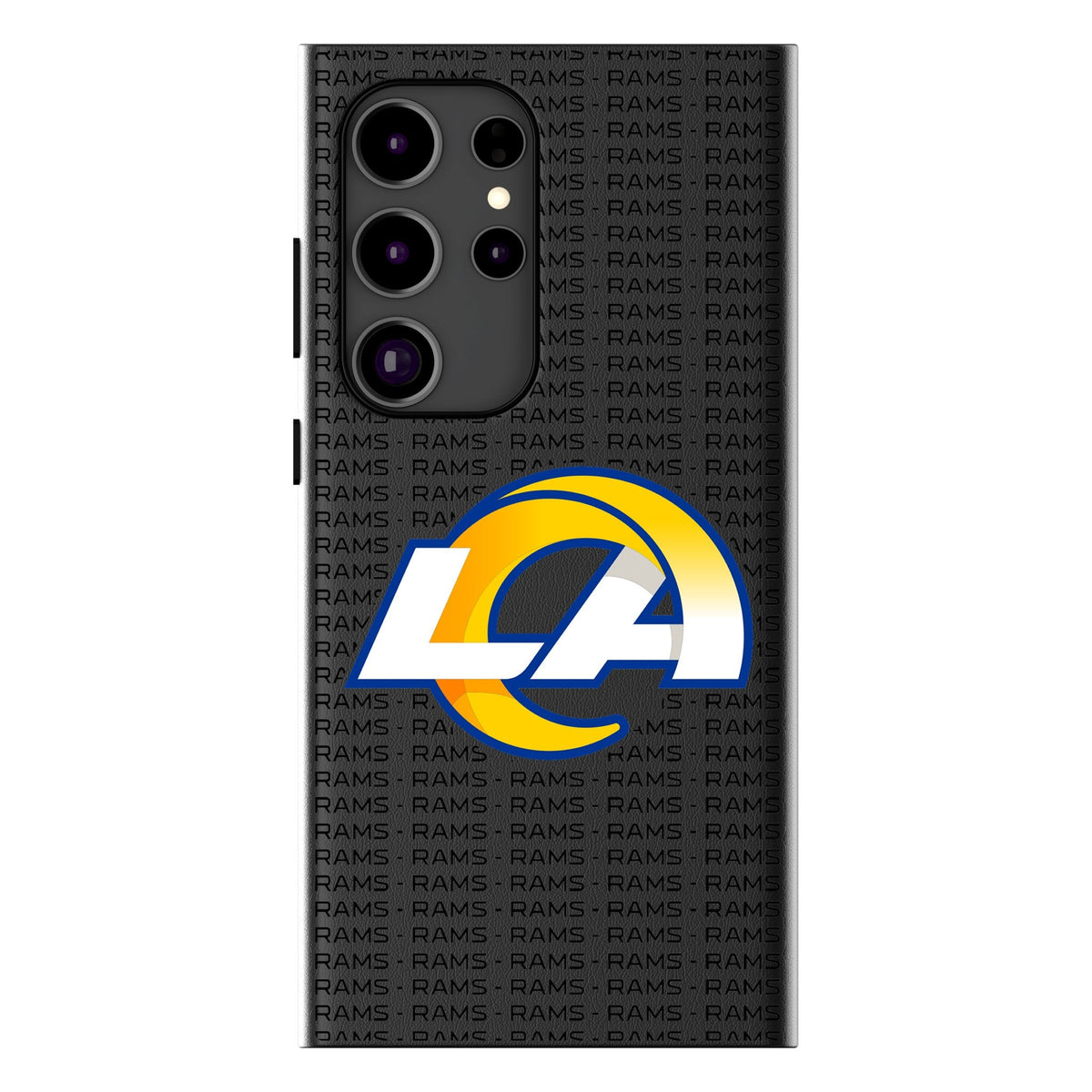 Los Angeles Rams Text Backdrop MagSafe Compatible Phone Case for Samsung Galaxy 1
