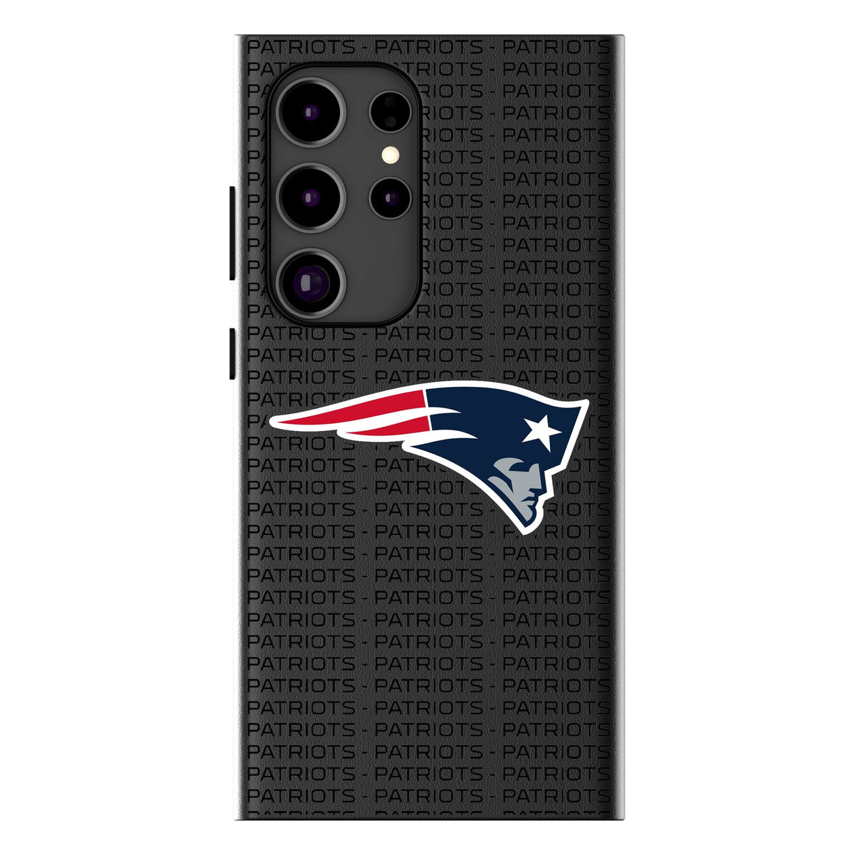 New England Patriots Text Backdrop MagSafe Compatible Phone Case for Samsung Galaxy 1