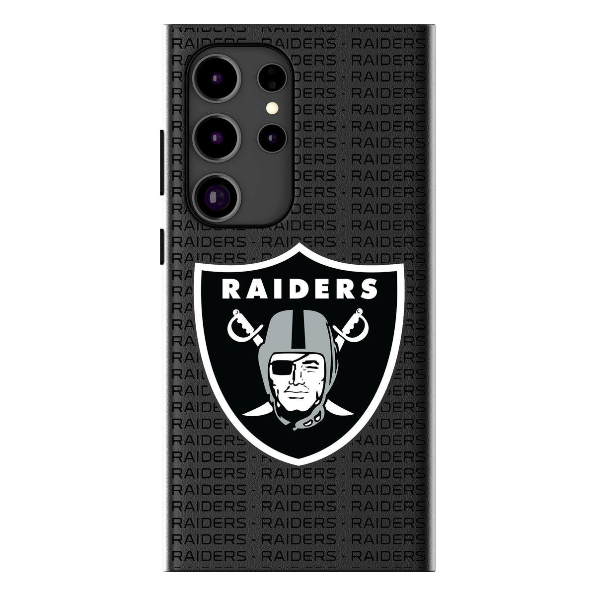 Las Vegas Raiders Text Backdrop MagSafe Compatible Phone Case for Samsung Galaxy 1