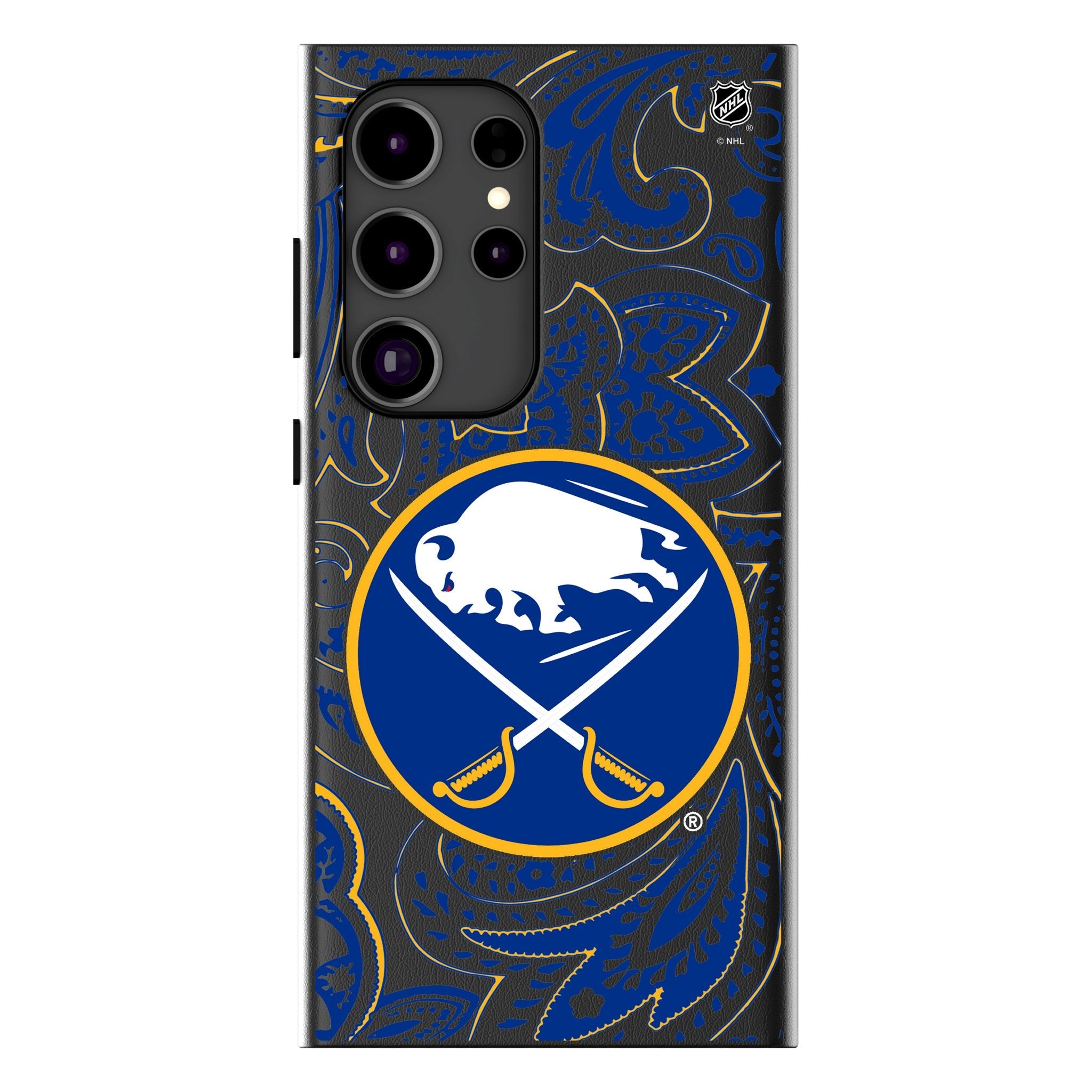 Buffalo Sabres Paisley MagSafe Compatible Phone Case for Samsung Galaxy