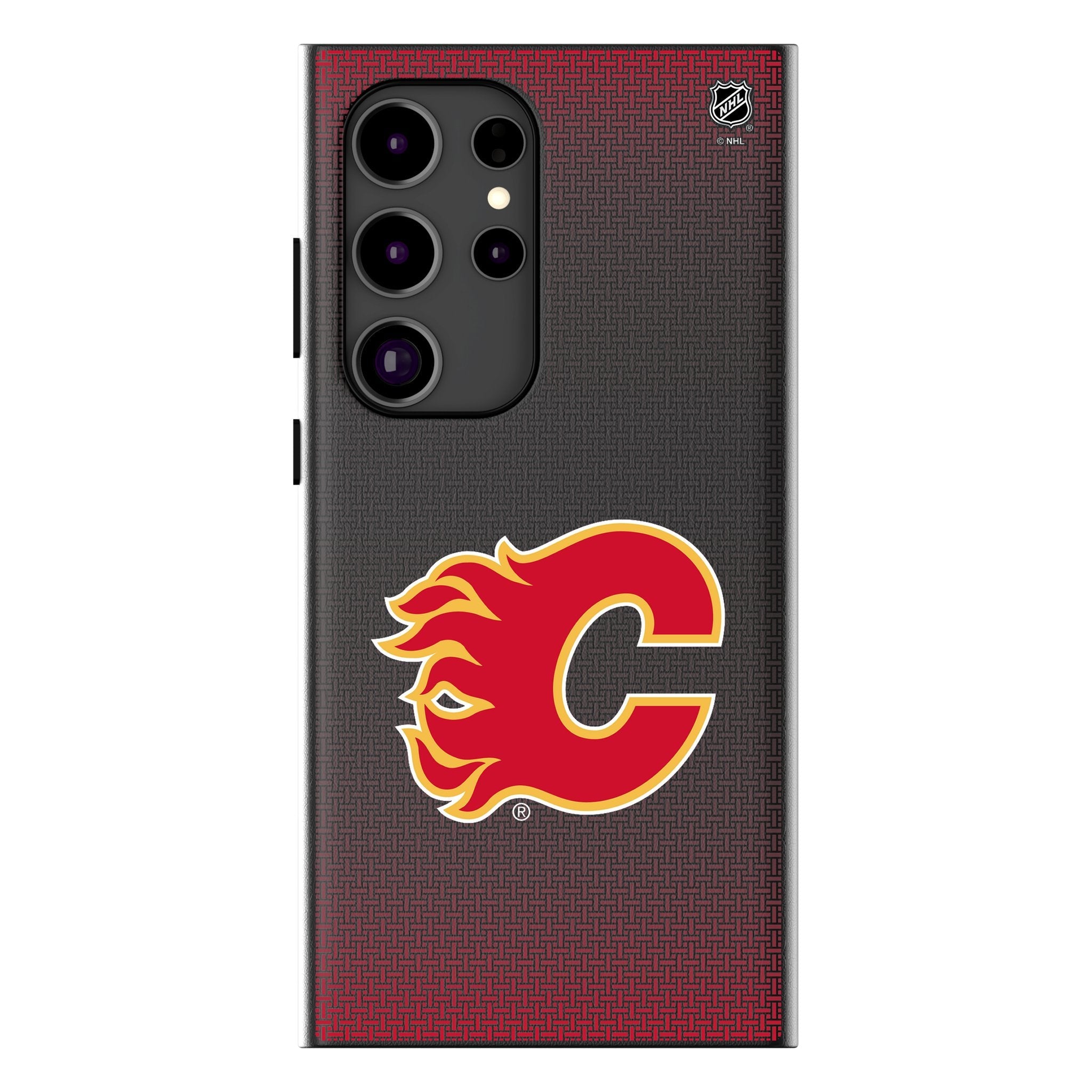 Calgary Flames Linen MagSafe Compatible Phone Case for Samsung Galaxy